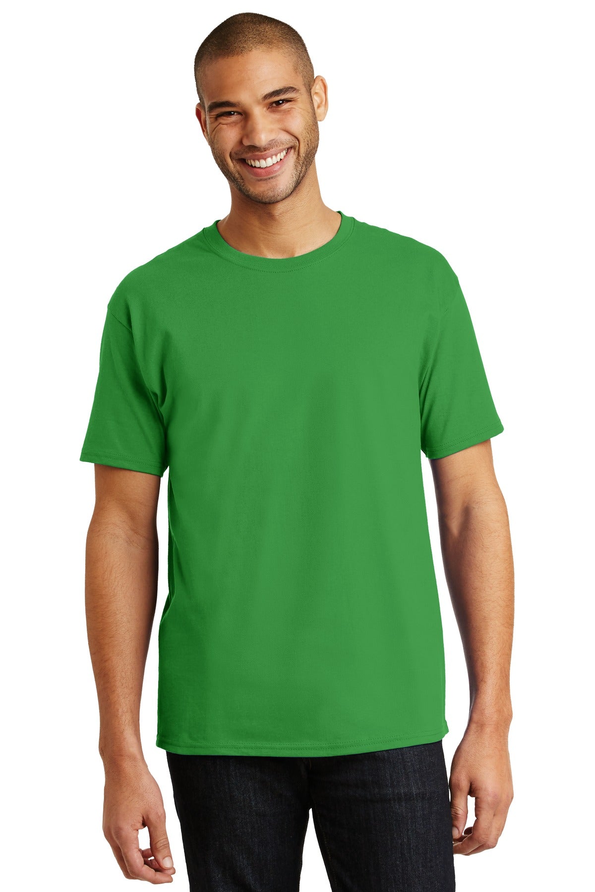 6-ounce 100% cotton 99/1 cotton/poly (Ash)60/40 cotton/poly - Shamrock Green
