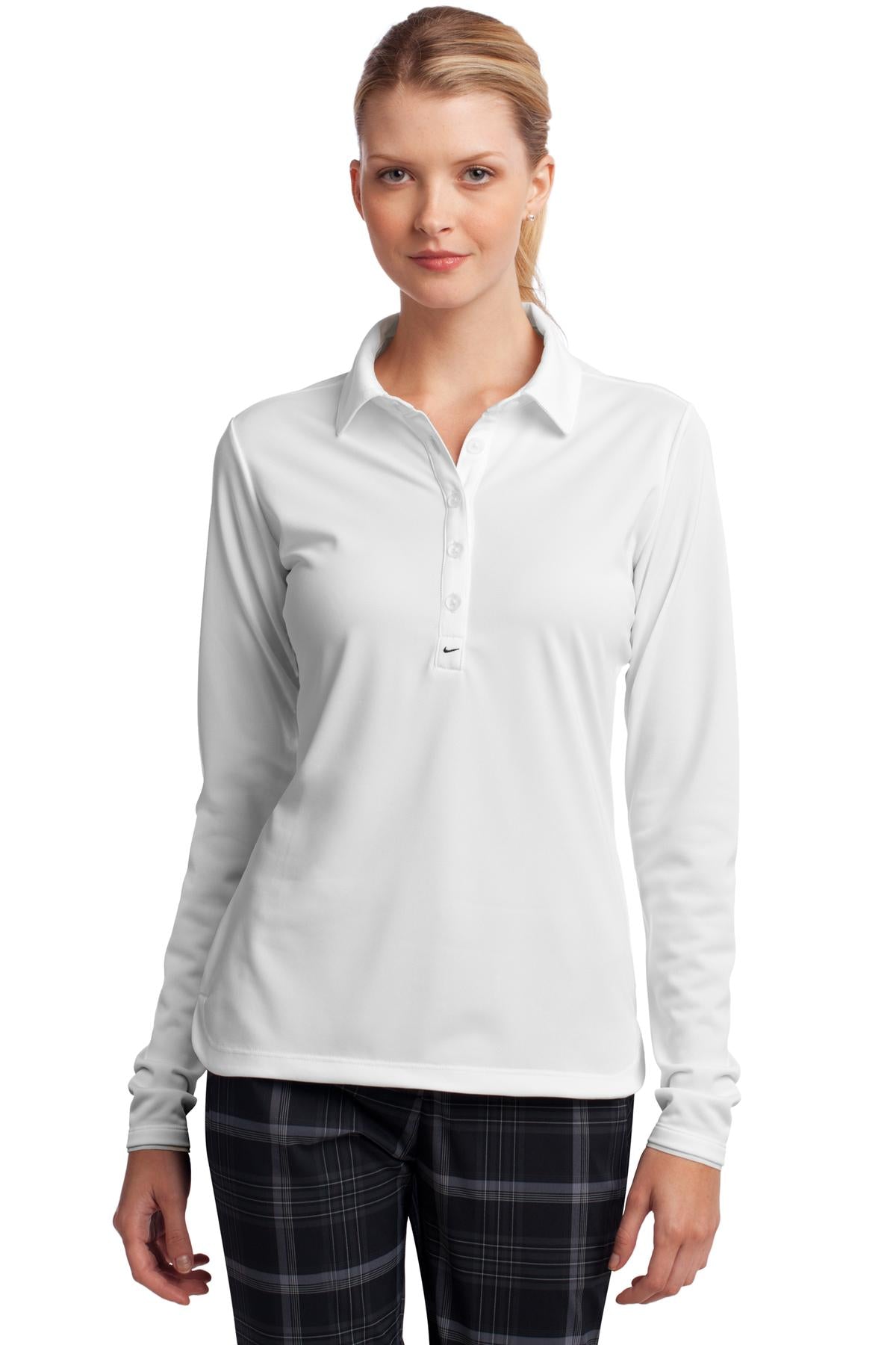 Dri-FIT moisture management technology and stretch fabric ma - White