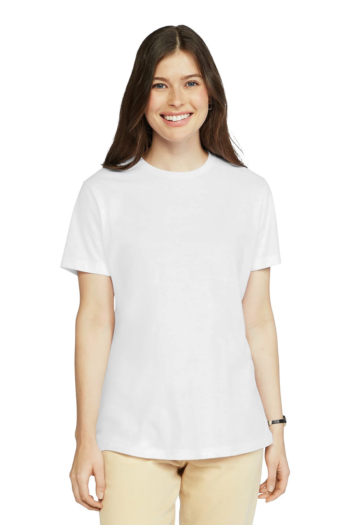 4.6-ounce 60/40 ring spun cotton/polyesterRecycled high-perf - White