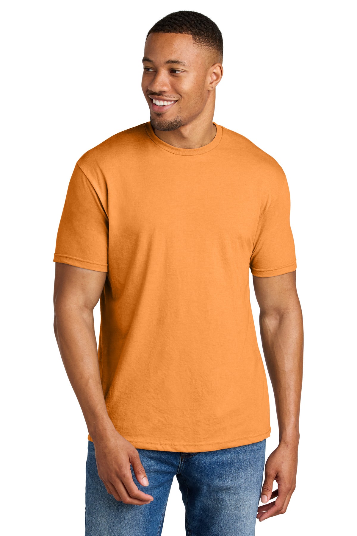 4.6-ounce 60/40 ring spun cotton/polyester Recycled high-per - Tangerine Mist