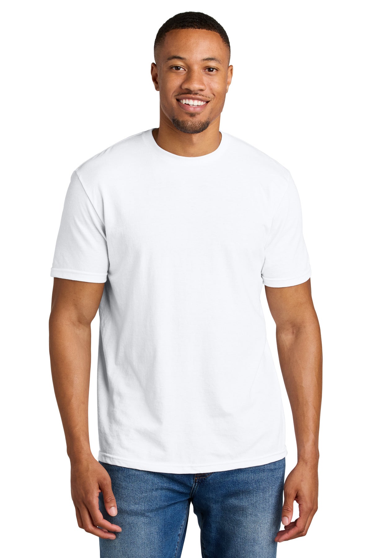 4.6-ounce 60/40 ring spun cotton/polyester Recycled high-per - White