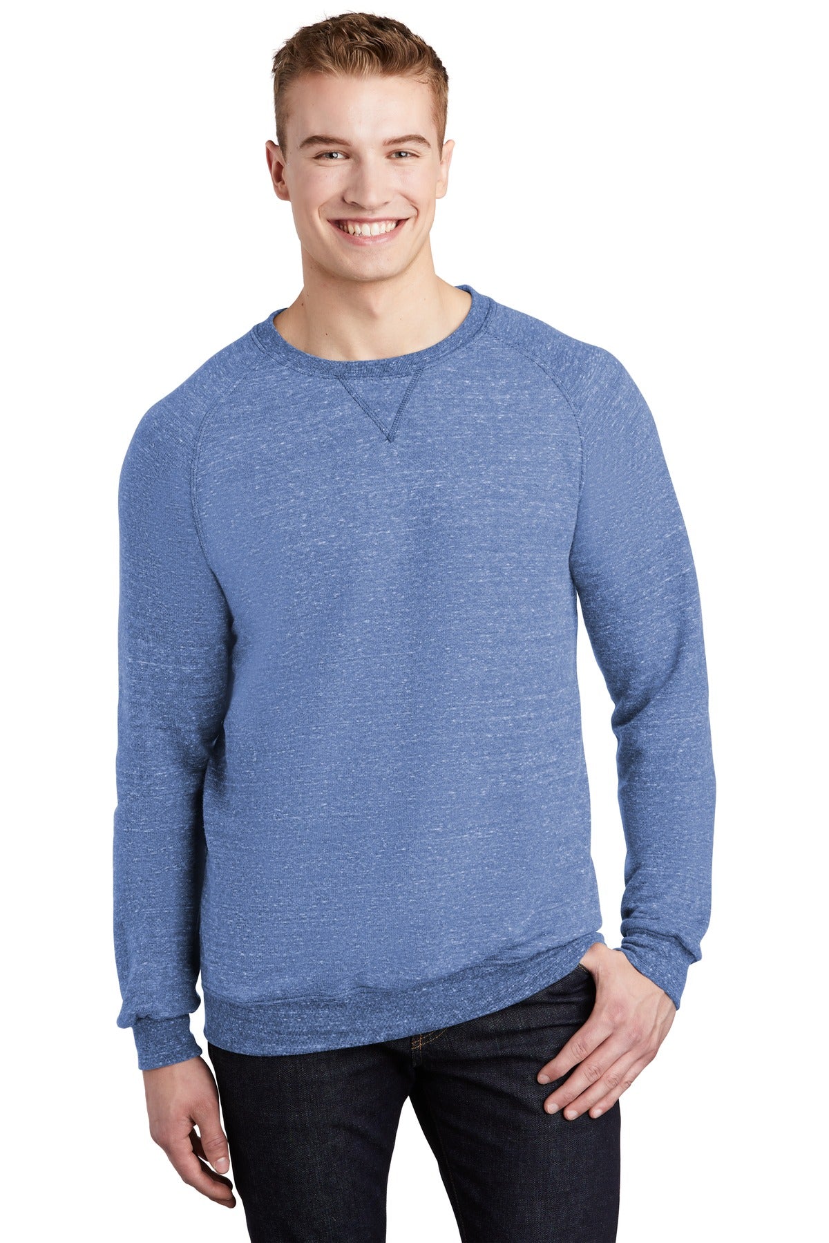 7.2-ounce 66/34 poly/ring spun cotton French terry Classic f - Royal