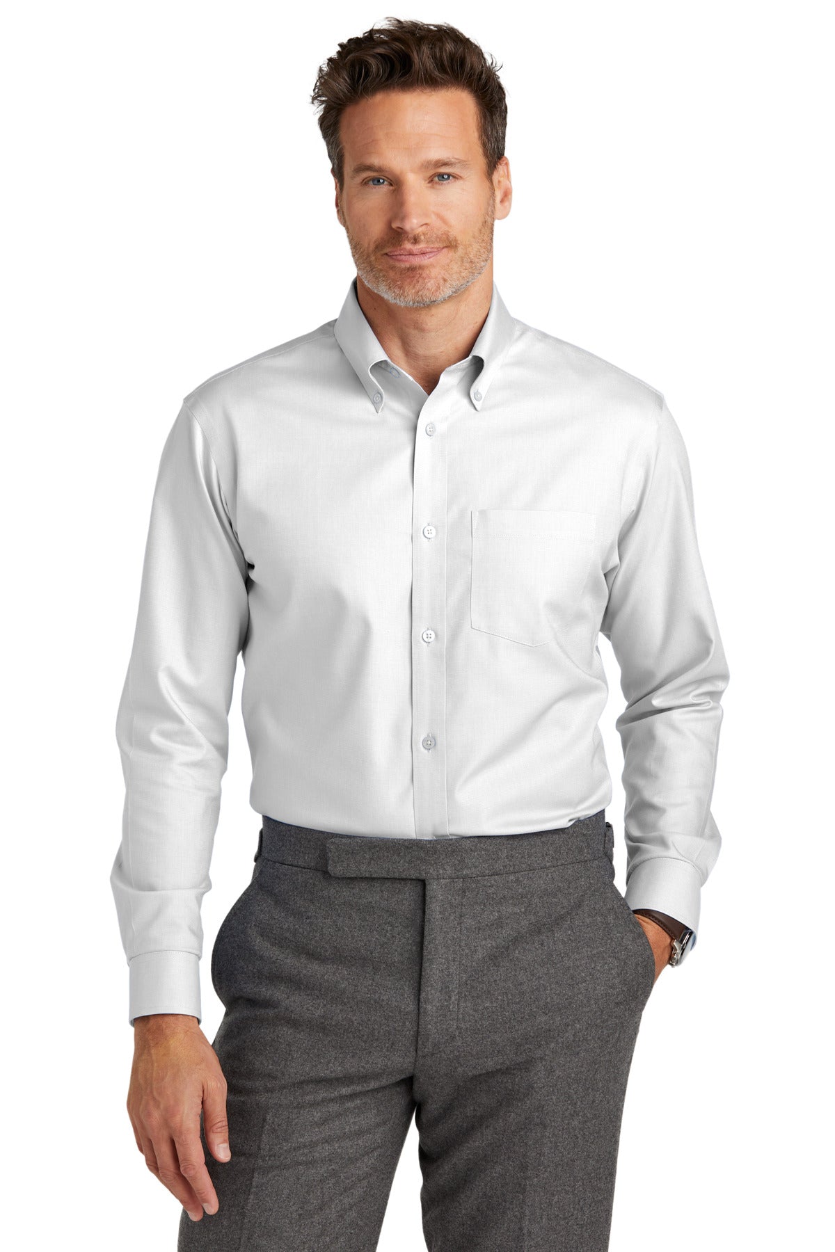 Balancing a professional look with business-casual style our - White