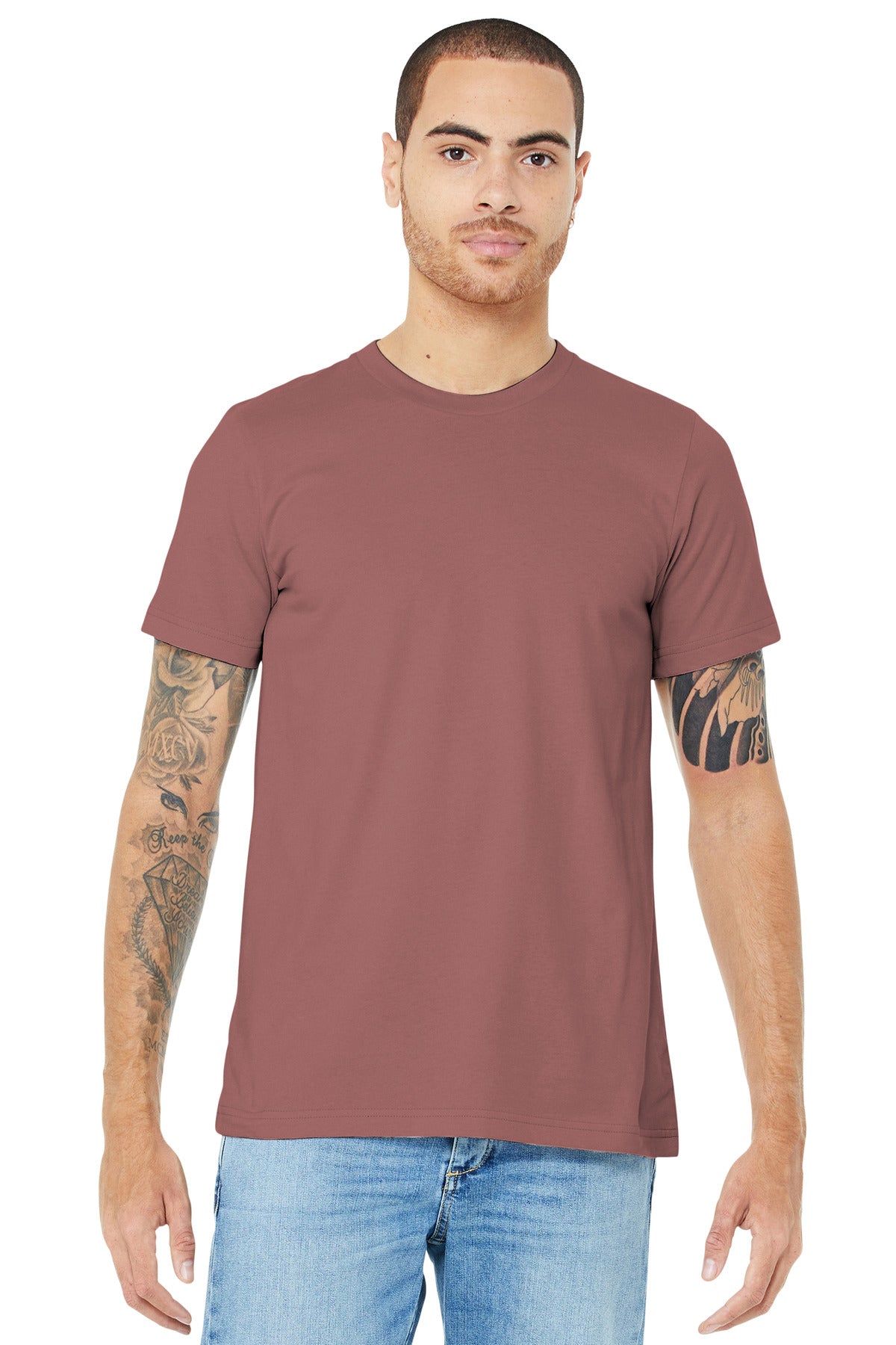 Retail fit Tear-away label Side seamed Shoulder taping Solid - Mauve