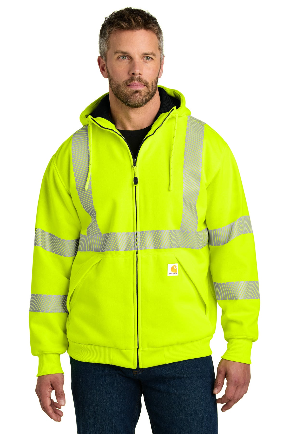 10.5-ounce 100% polyester Meets ANSI 107 Class 3 Type R visi - Brite Lime