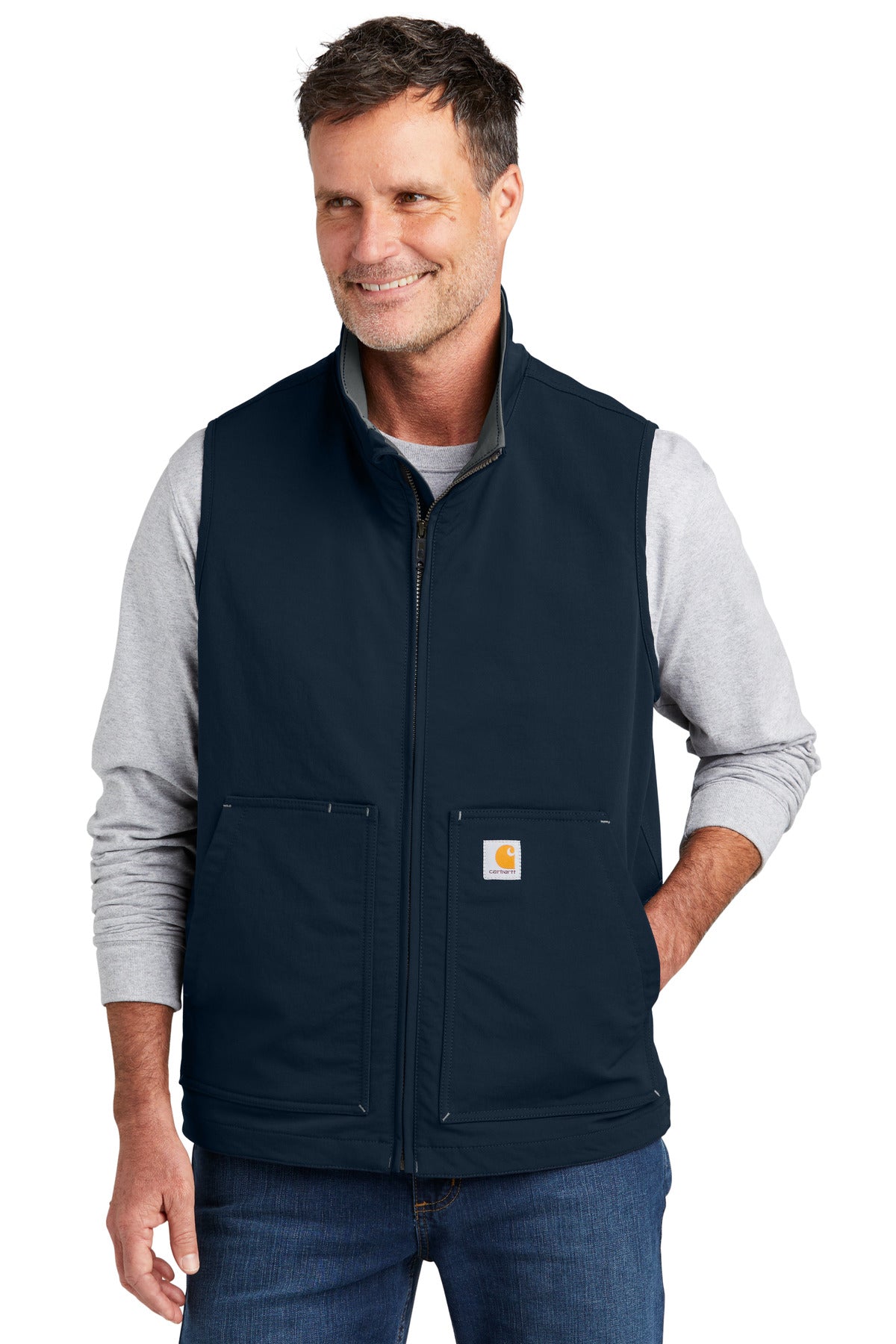 This soft shell vest combines iconic Carhartt looks with unb - Navy