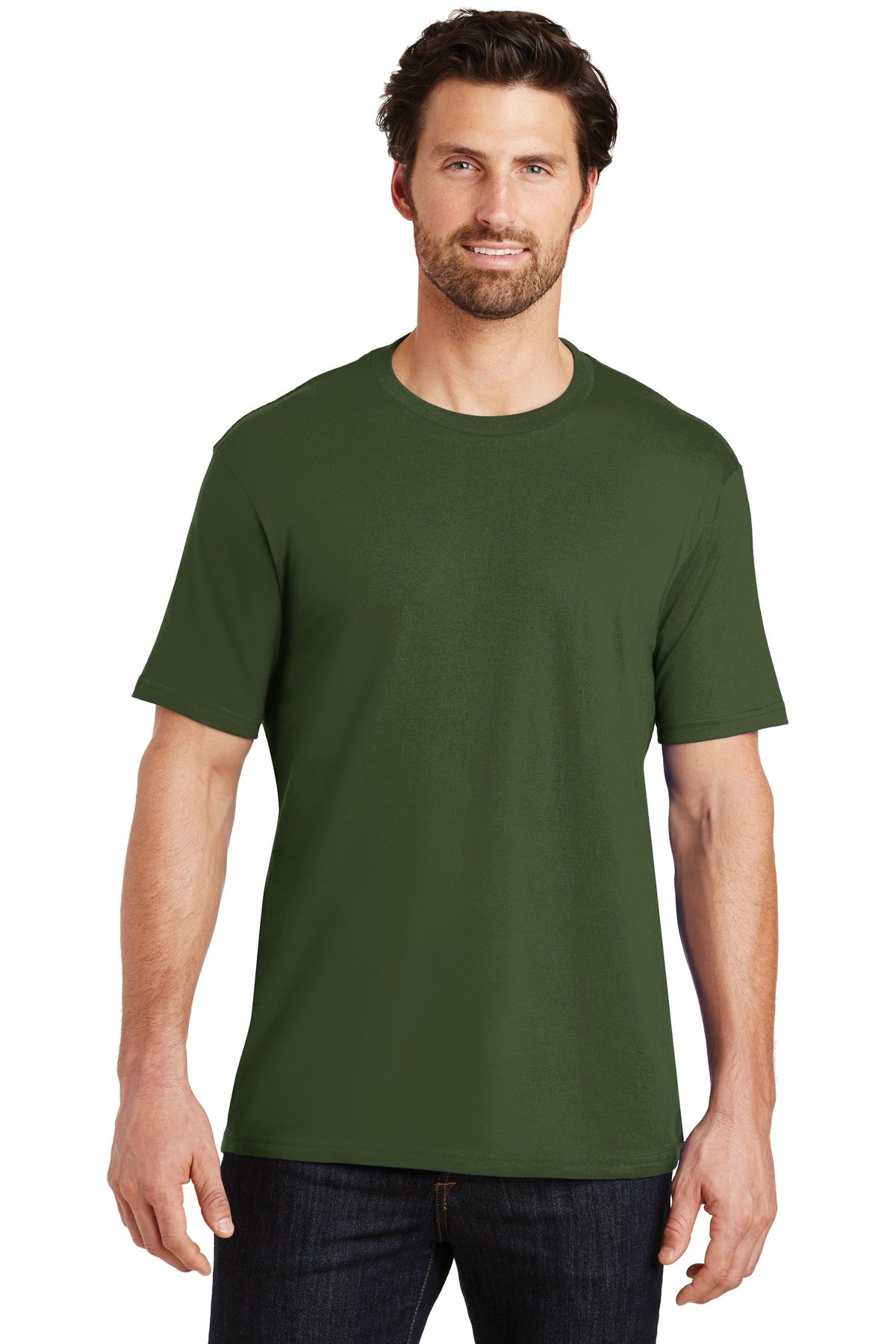 An effortless perfect tee for everyday wear. 4.3-ounce 100% - Thyme Green