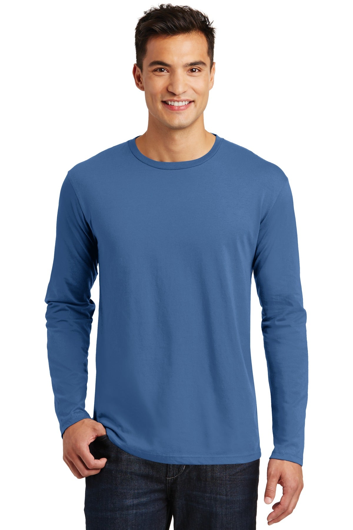 This long sleeve tee looks perfect by itself or layered. 4.3 - Maritime Blue