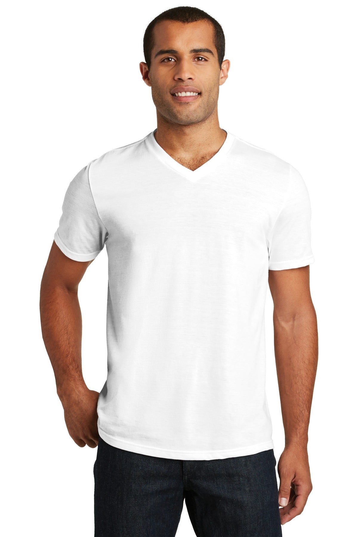 This tri-blend tee has the look of perfection.4.5-ounce 50/2 - White