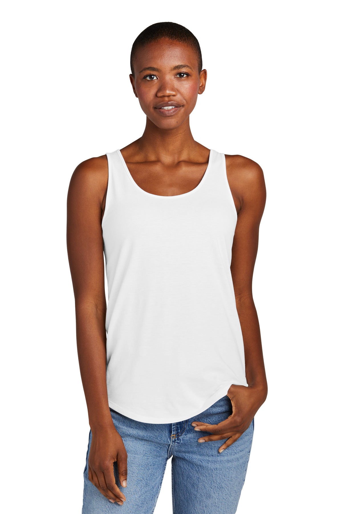 This perfect tank is crafted from three yarns for carefree s - White