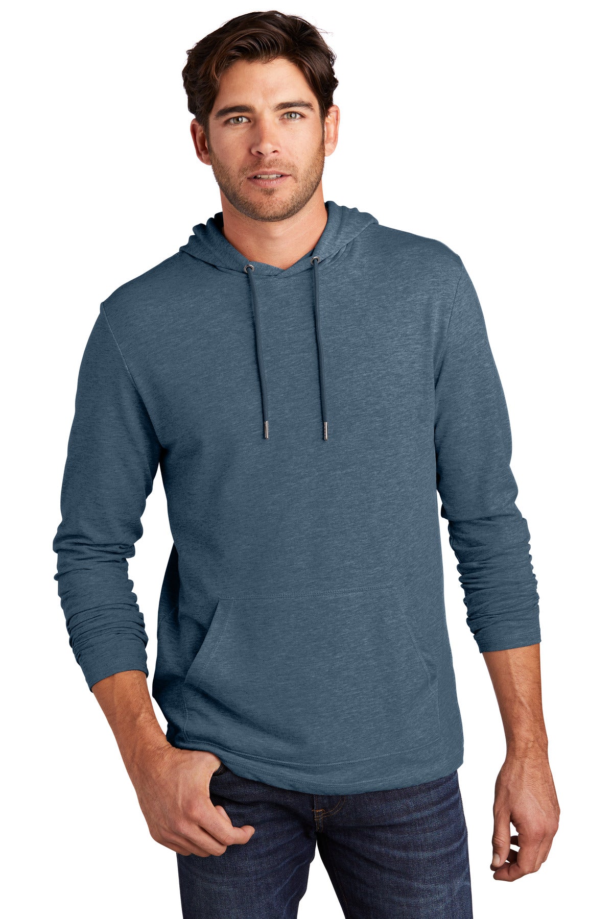 A laid-back vibe captured in a soft hoodie.4.5-ounce 70/30 c - Washed Indigo