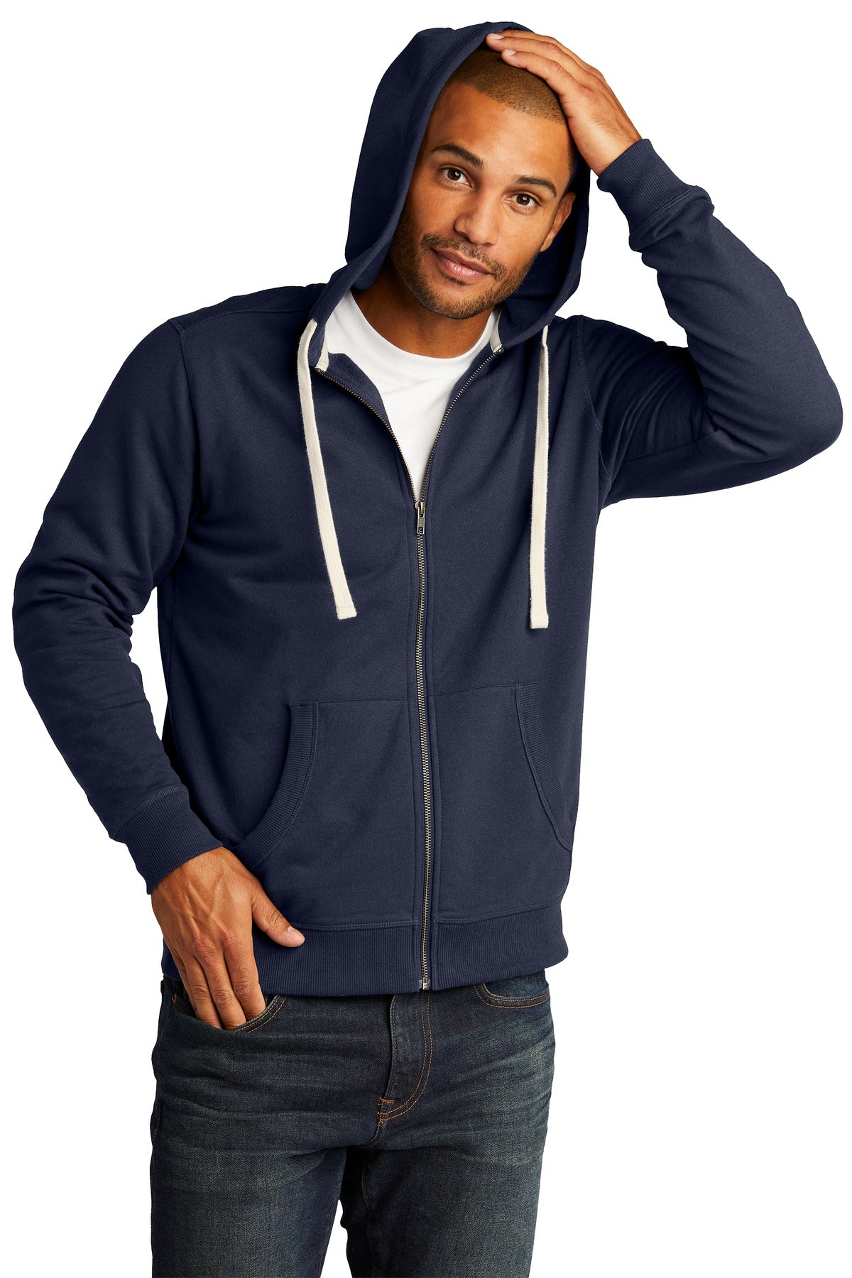 Our most sustainable fleece yet. District Re-Fleece breathes - True Navy