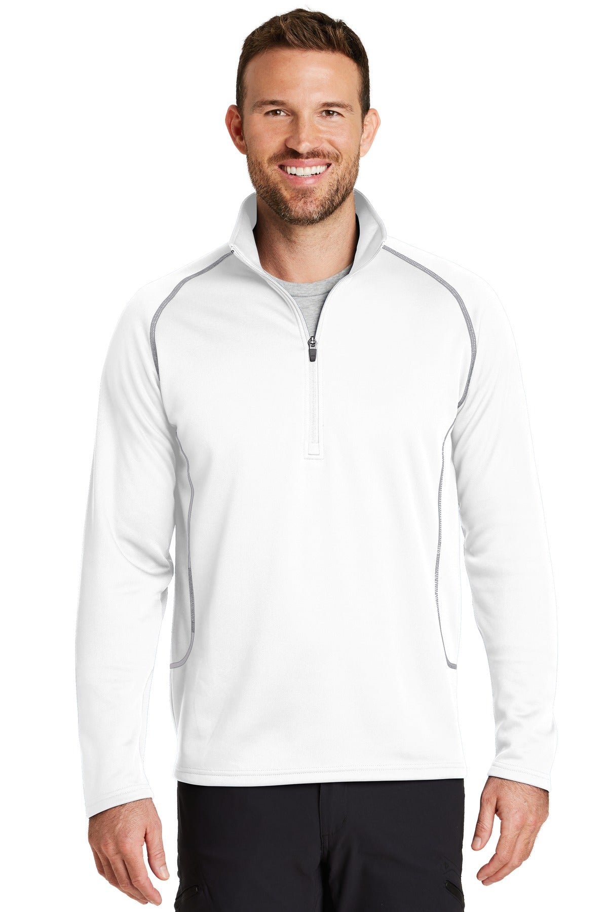 Built for versatility this smooth-faced brushed back fleece - White