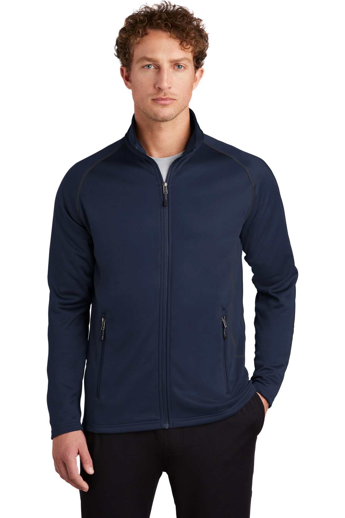 Built for versatility this smooth-faced brushed back fleece - River Blue Navy