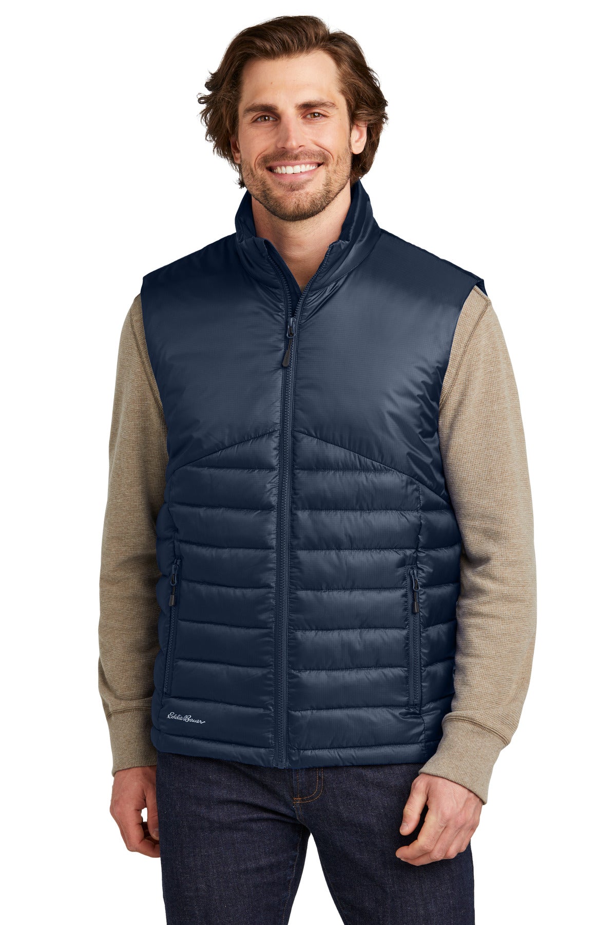 Minimal bulk meets maximized performance in this quilted ves - River Blue Navy