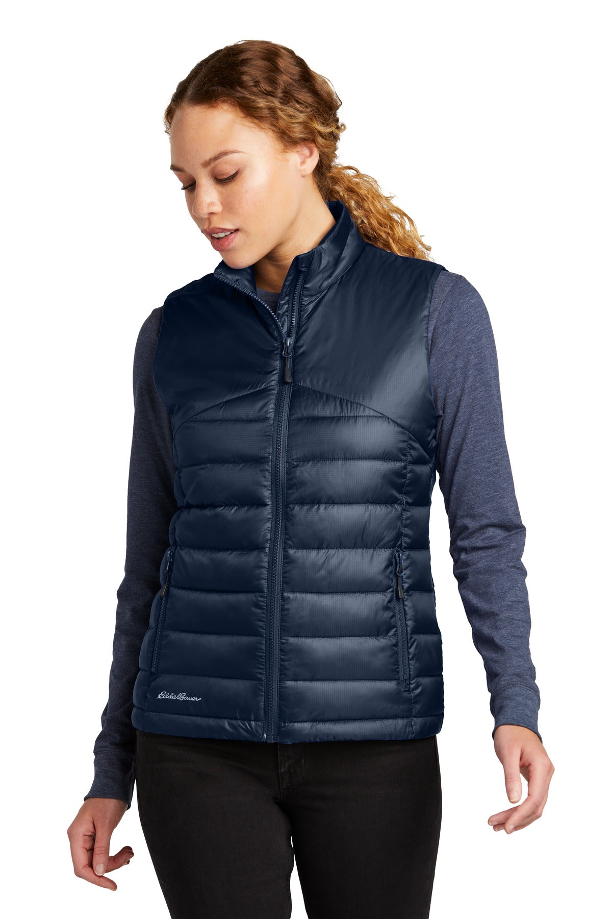 Minimal bulk meets maximized performance in this quilted ves - River Blue Navy