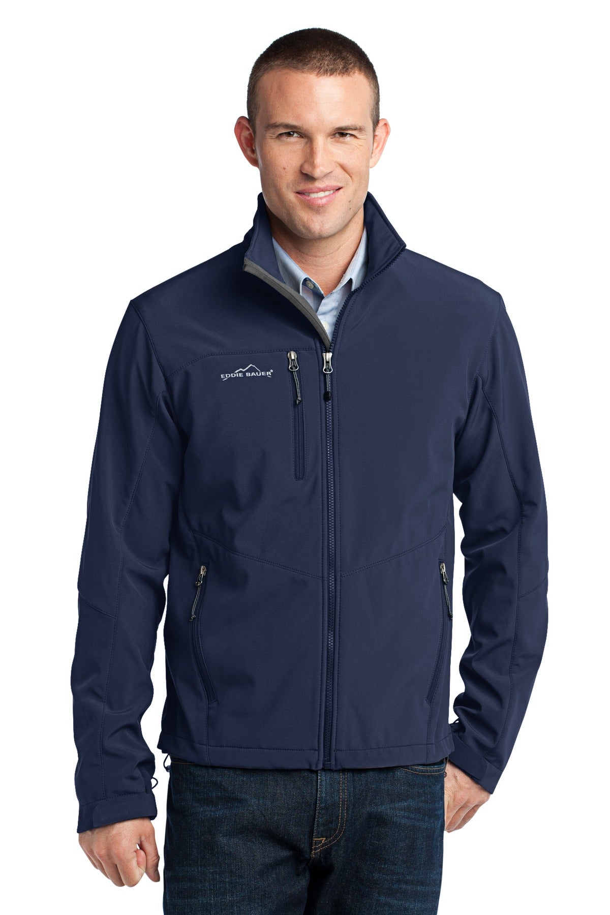 This weather-stopping three-layer soft shell boasts water pr - River Blue Navy
