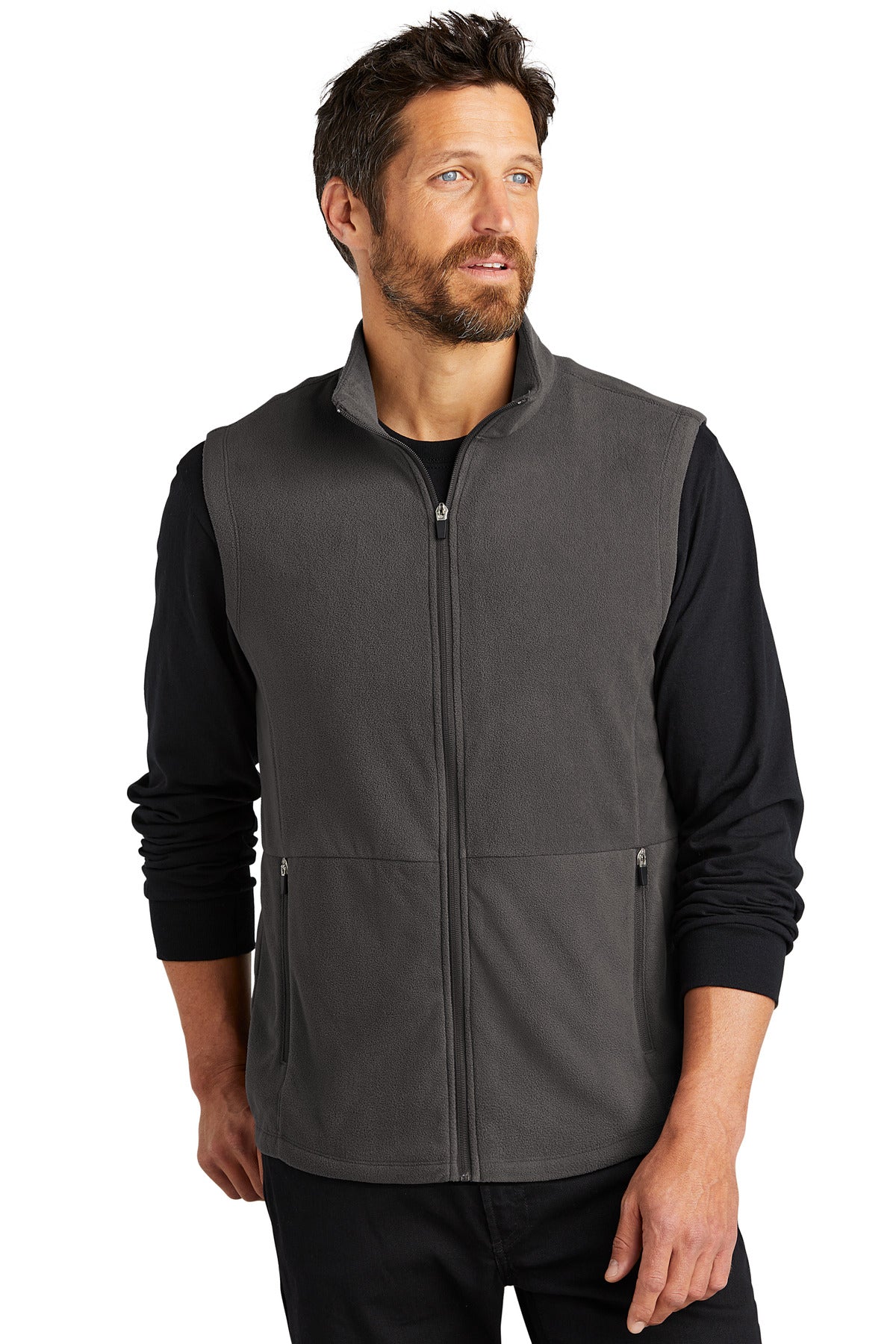 Soft lightweight and low-profile this anti-pill microfleece - Pewter