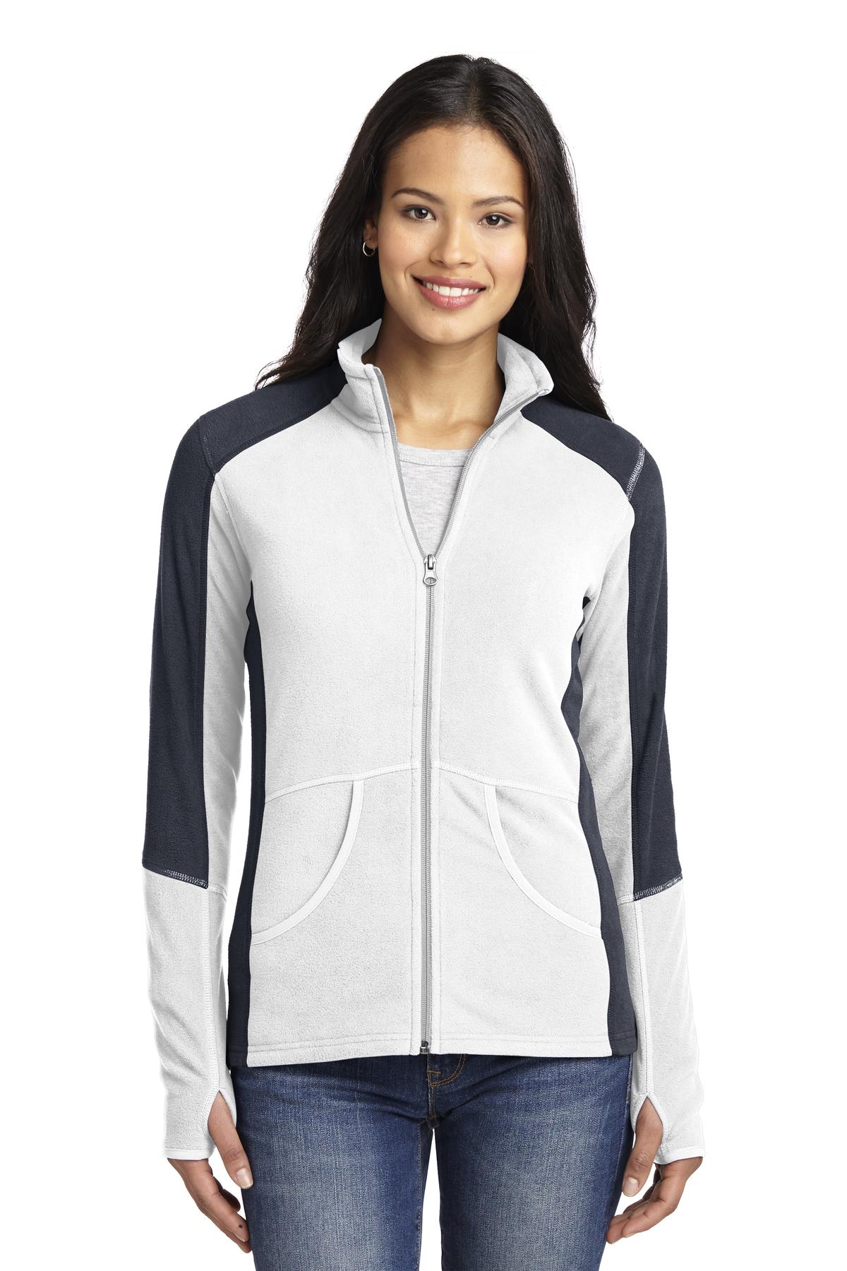 Lightweight warm and budget-friendly this super soft microfl - White/ Battleship Grey