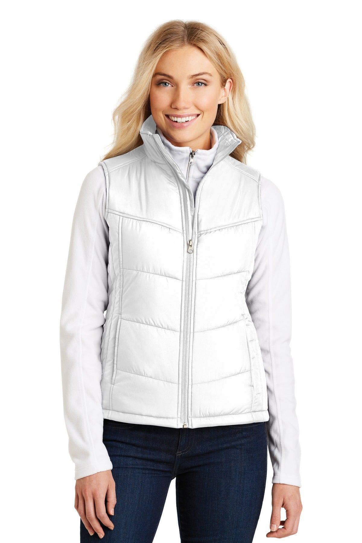 Keep the warmth centered on your core in our Puffy Vests. Th - White/ Dark Slate