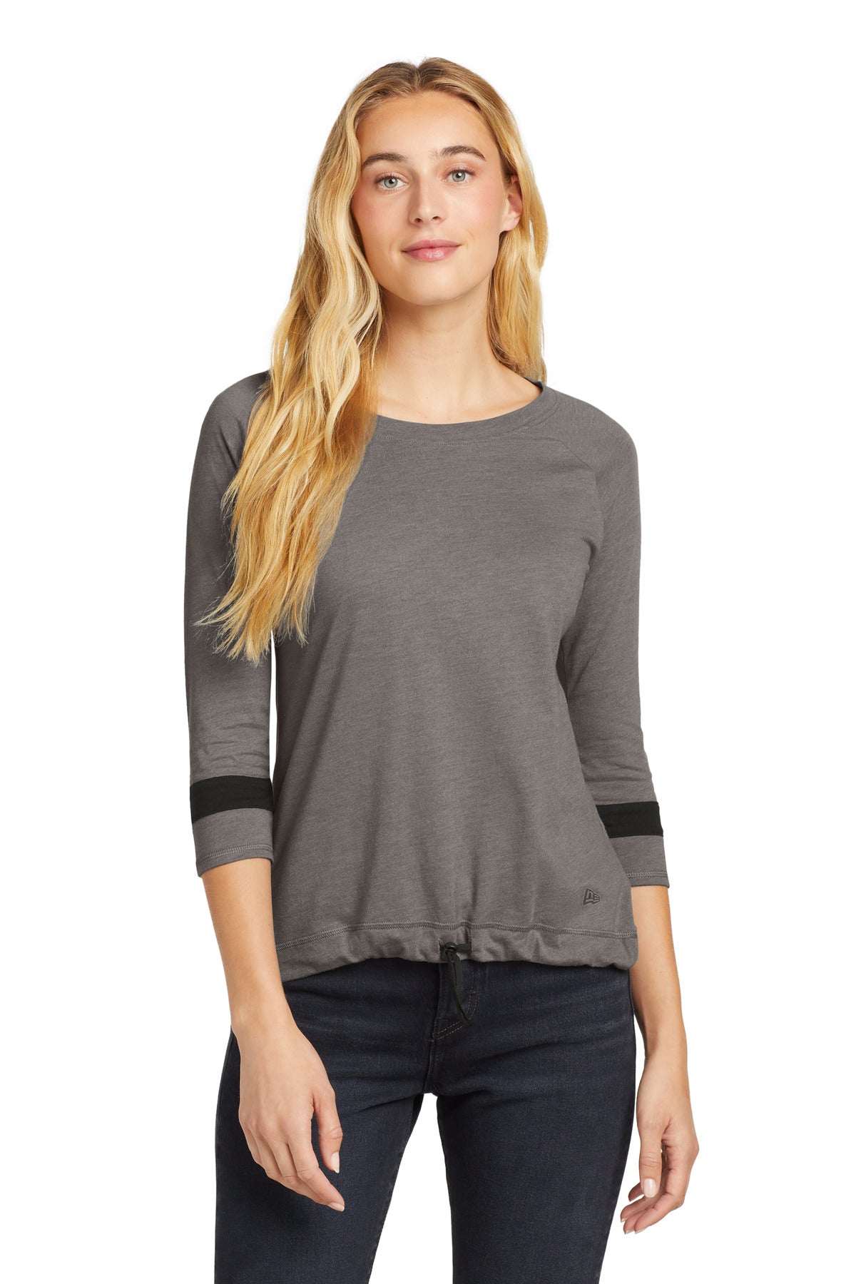 This moisture-wicking tee has unbeatable softness and cinche - Shadow Grey/ Black Solid