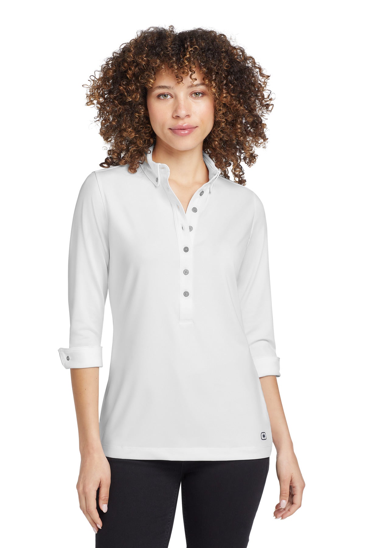Break away from the ordinary in this button-down style that - White