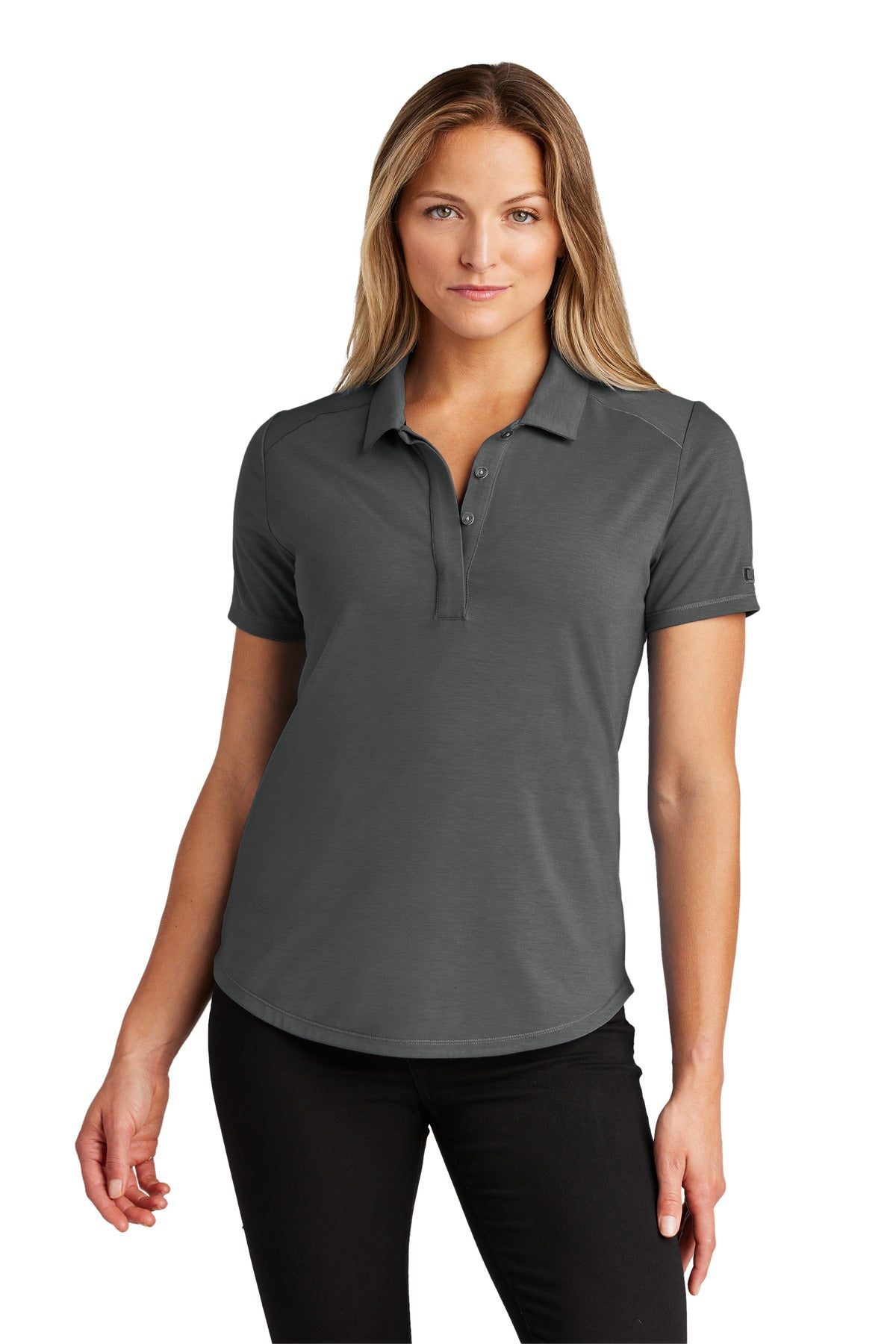 Set yourself in motion with this elevated easy moving polo t - Tarmac Grey
