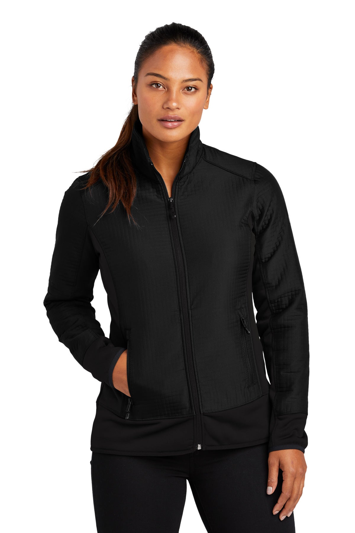 This forward-thinking jacket fuses a technical grid pattern - Blacktop