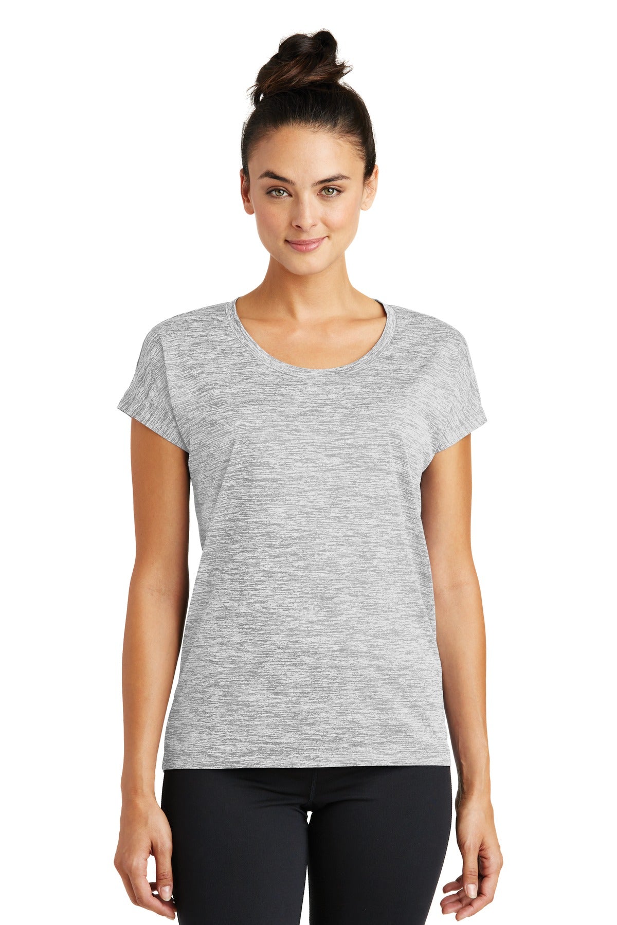 Our color-locking tee has a soft hand wicks moisture resists - Silver Electric