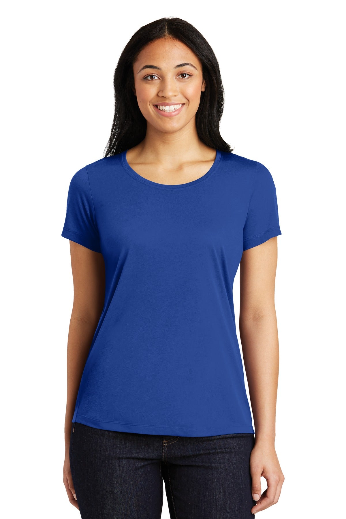 A soft cotton hand merges with color-locking moisture-wickin - True Royal