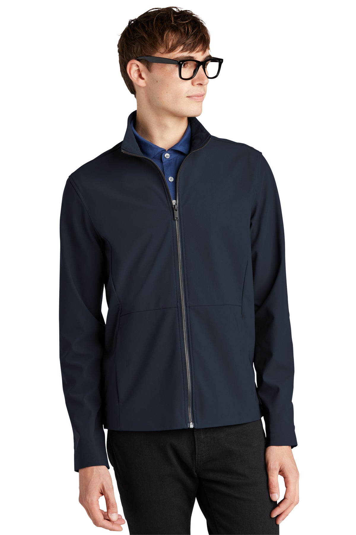 For rain-repelling and work-life blending this shell has a r - Night Navy