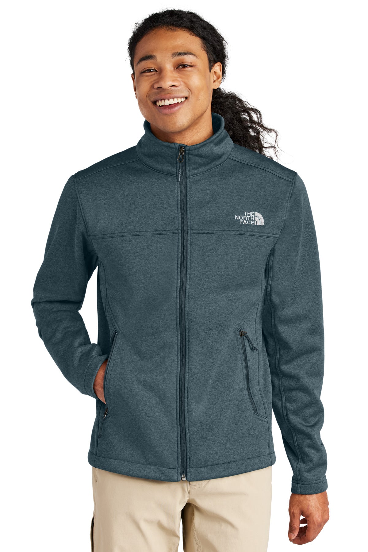 Constructed of an abrasion- and wind-resistant outer shell w - Urban Navy Heather