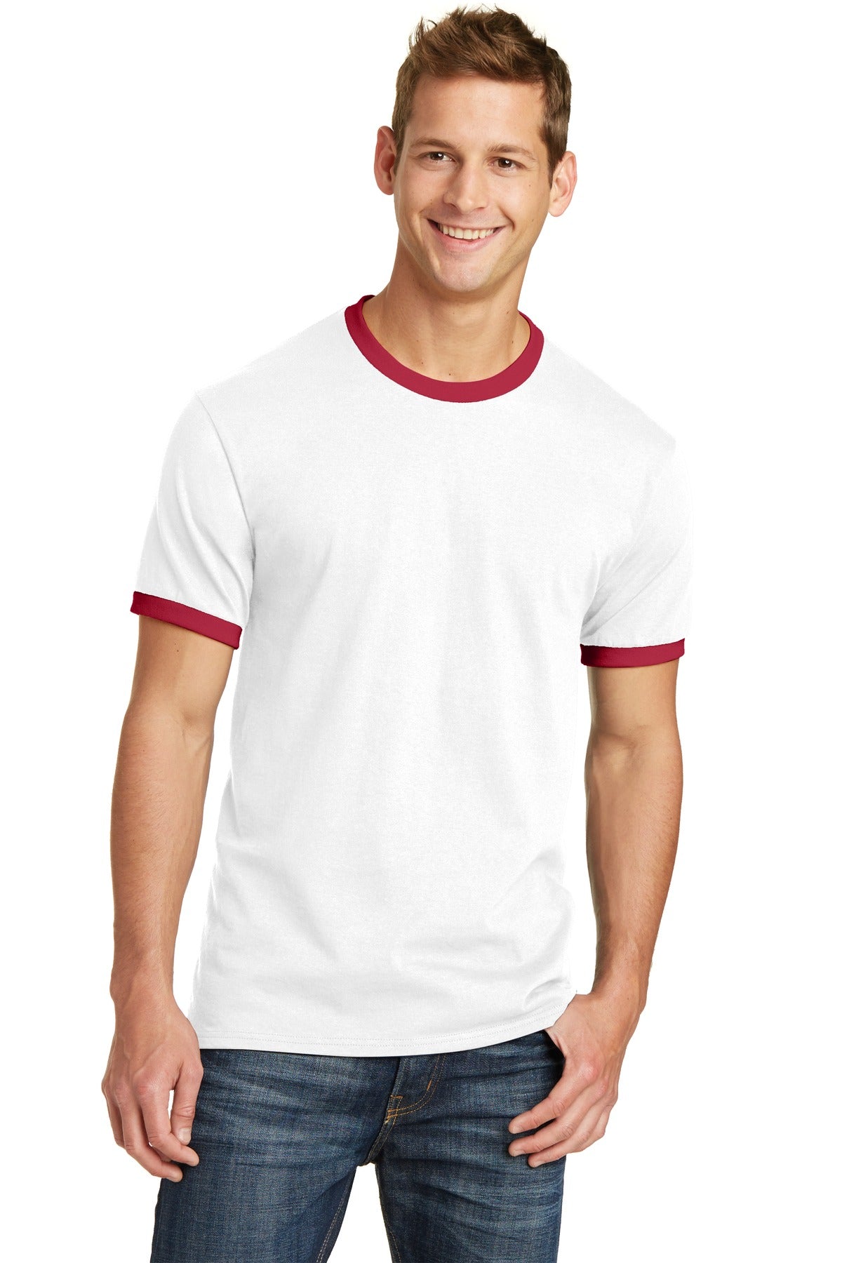 An extra soft classic ringer at a great value. 5.4-ounce 100 - White/ Red