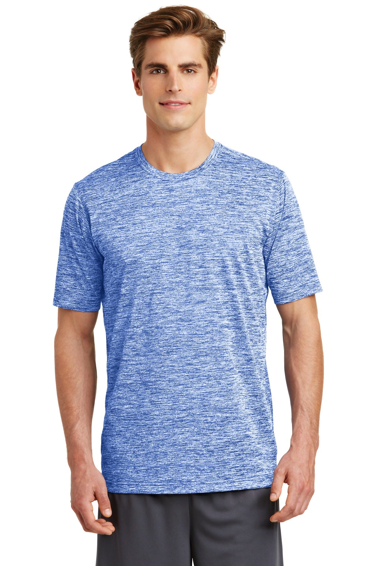 Our color-locking tee has a soft hand wicks moisture resists - True Royal Electric