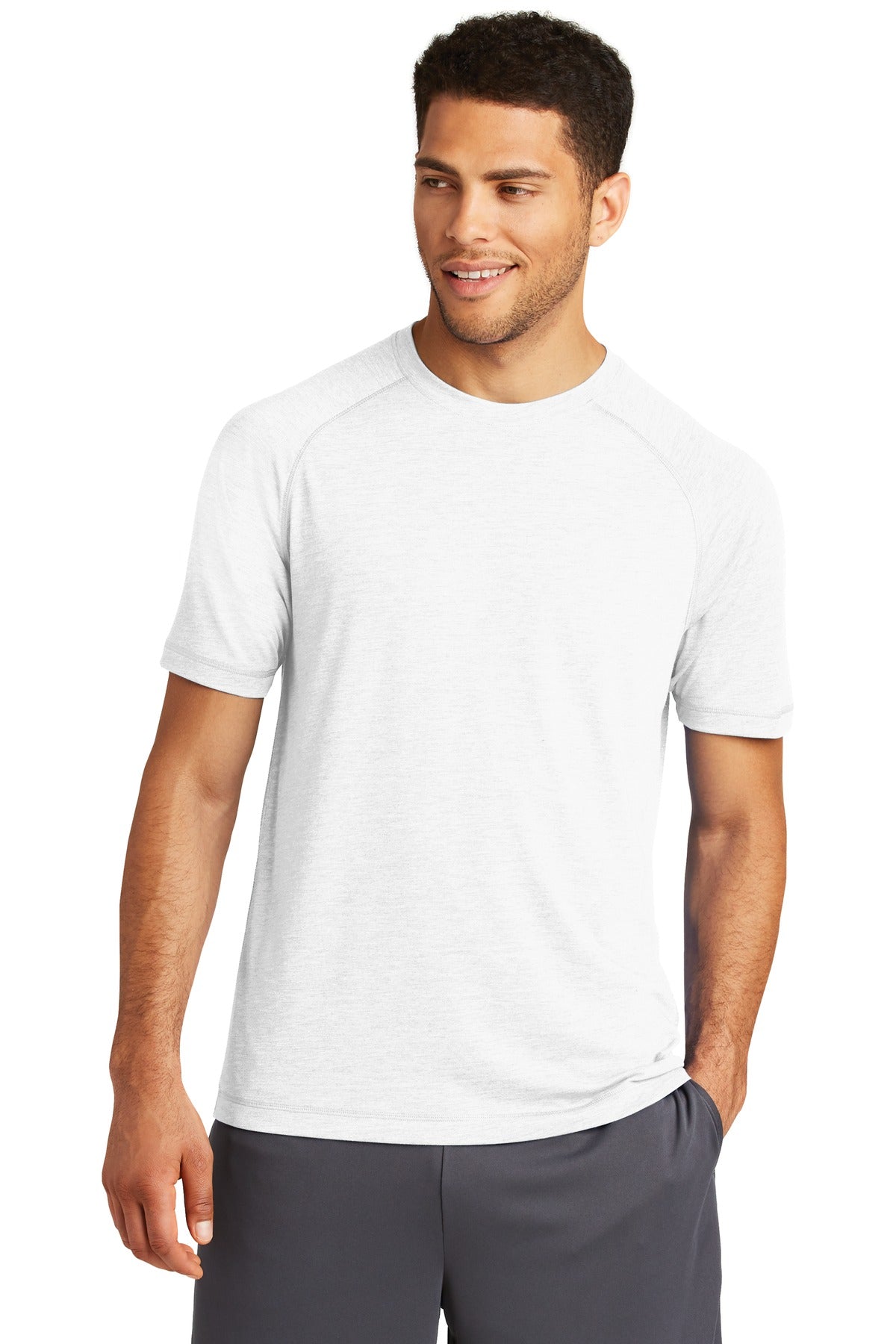 This ultracomfortable tee combines moisture-wicking performa - White Triad Solid