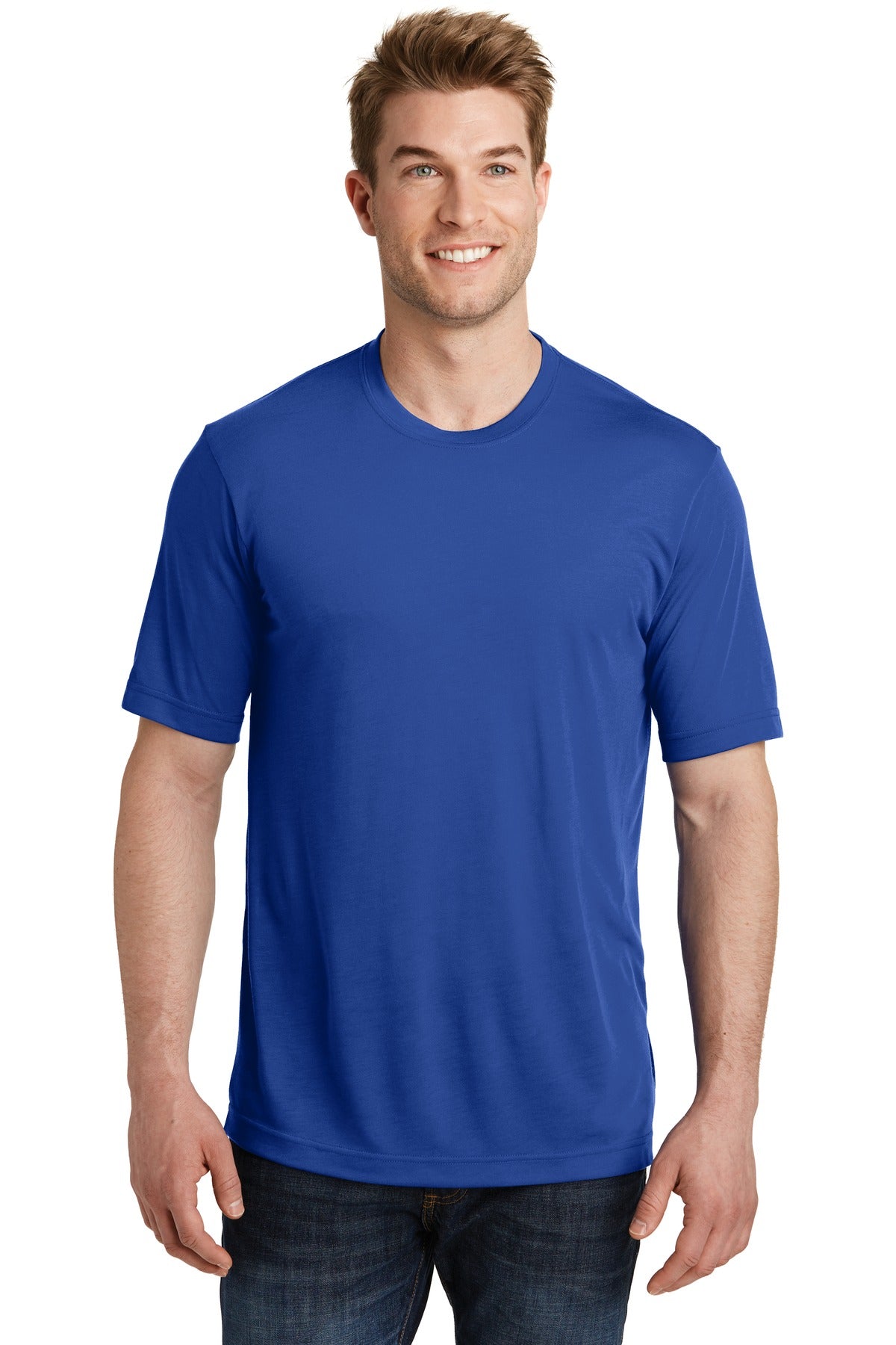 A soft cotton hand merges with color-locking moisture-wickin - True Royal
