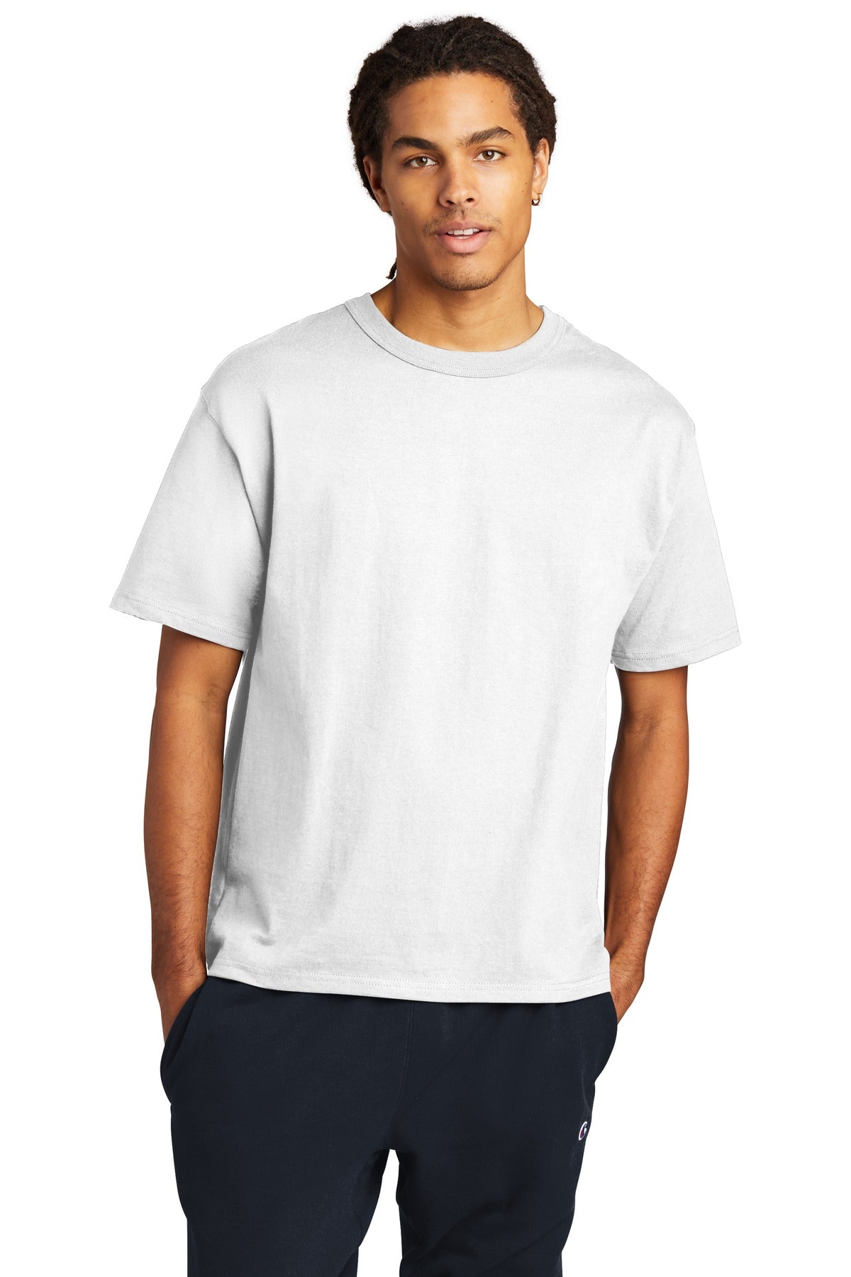 7-ounce 100% cotton 99/1 cotton/poly (Ash) 60/40 cotton/poly - White