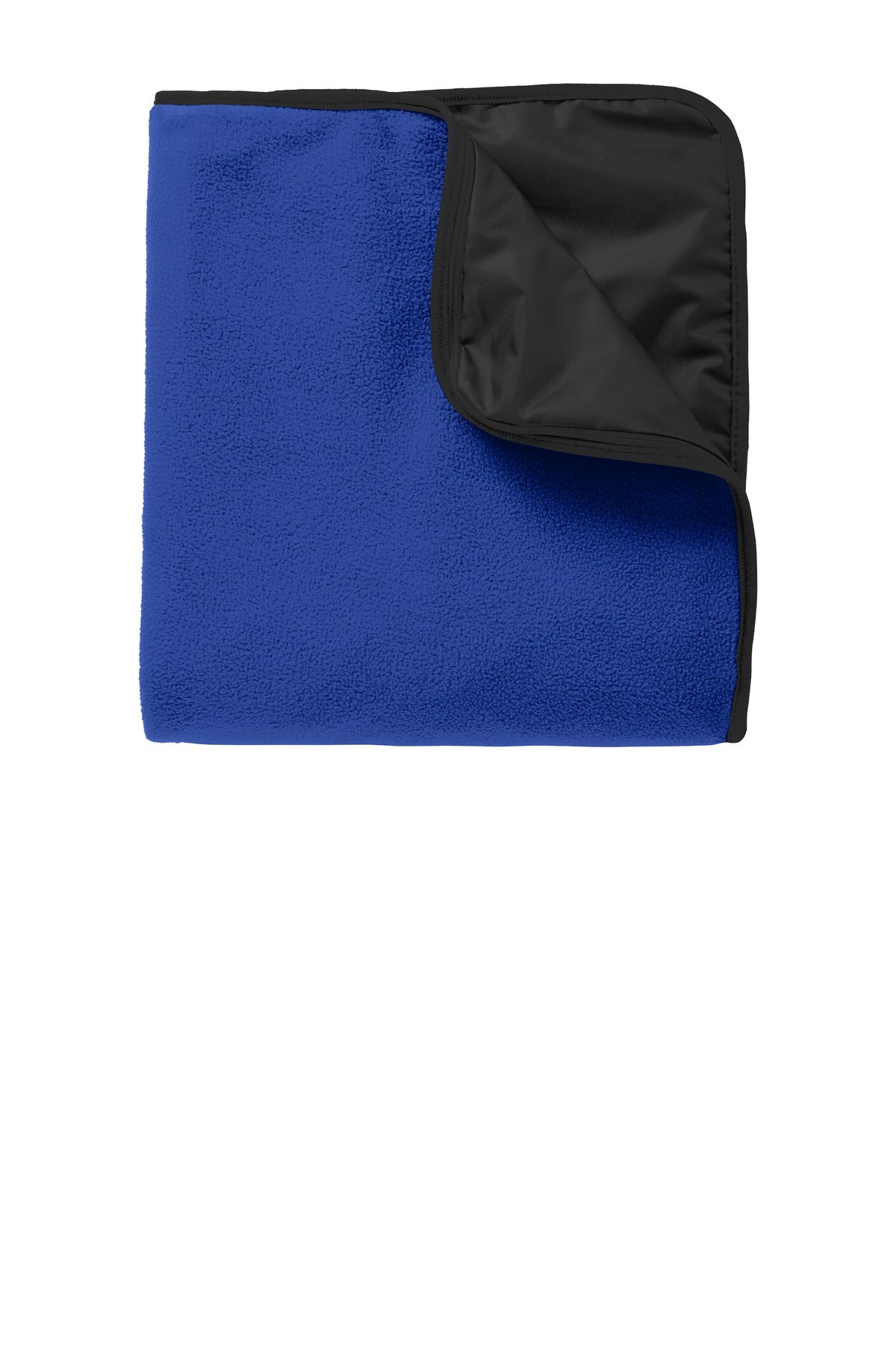 A water-resistant backing makes this warm fleece blanket the - True Royal/ Black