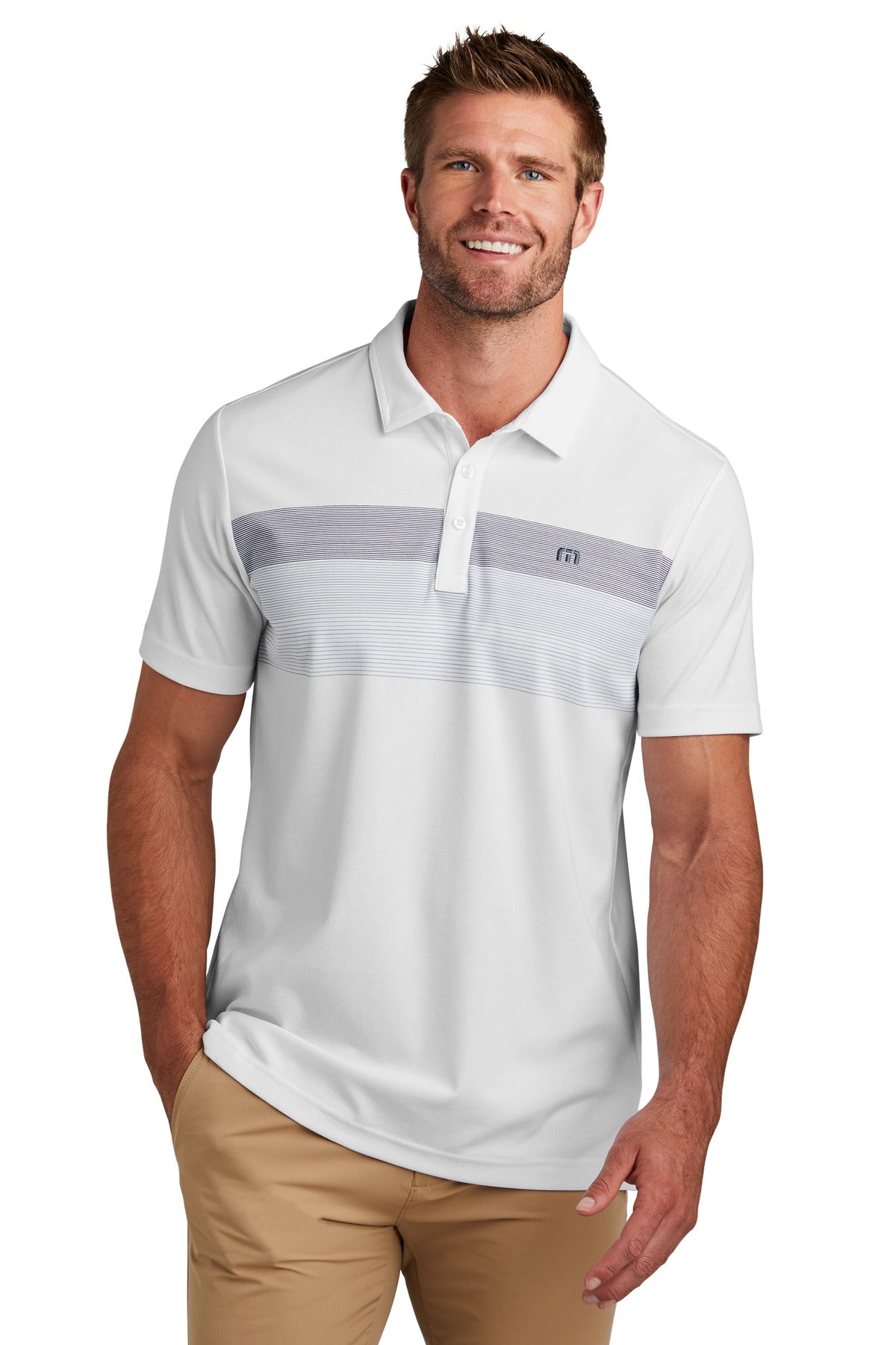 Tap into an unprecedented look with this wrinkle-resistant q - White