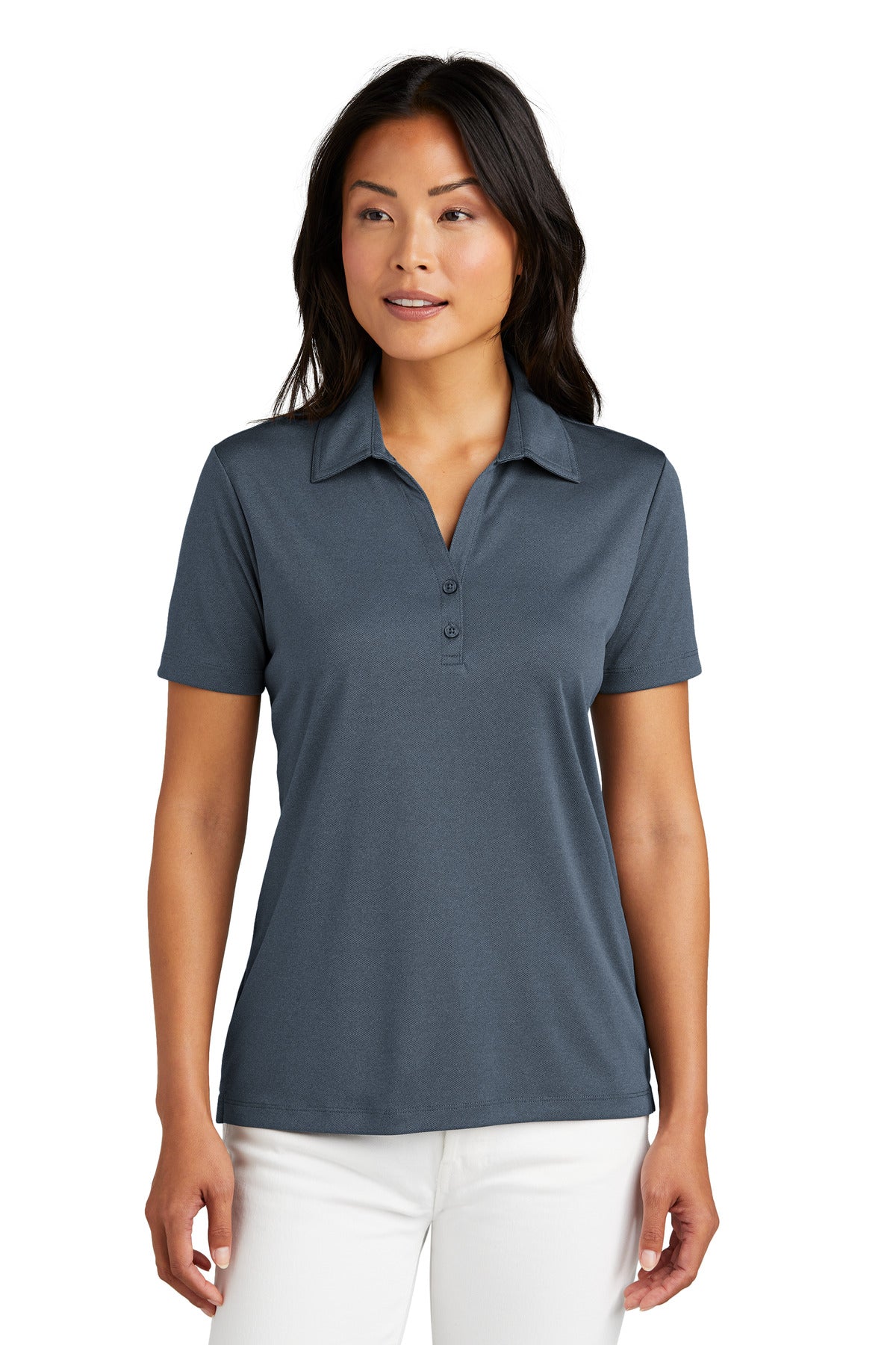 This classic TravisMathew polo excels whether you're in the - Vintage Indigo/ Black