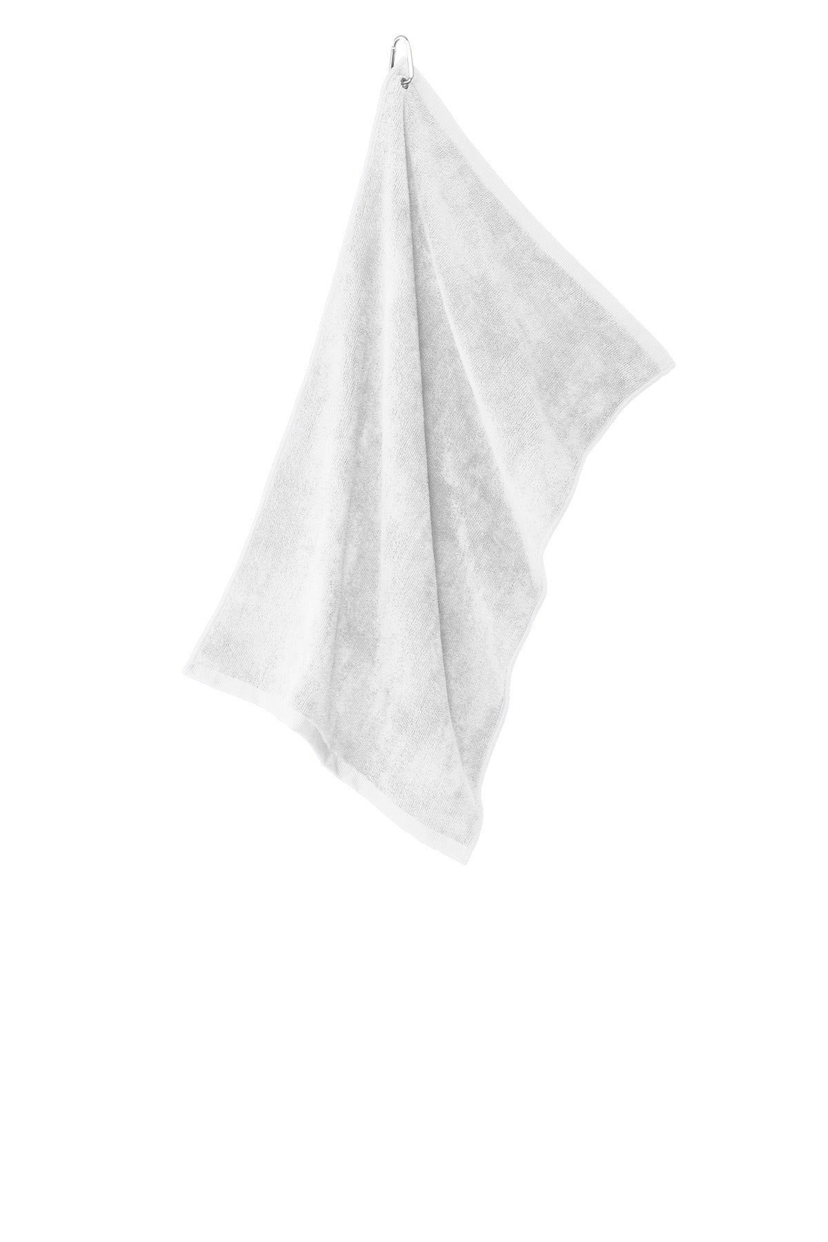 A handy carabiner allows you to hang this lightweight absorb - White