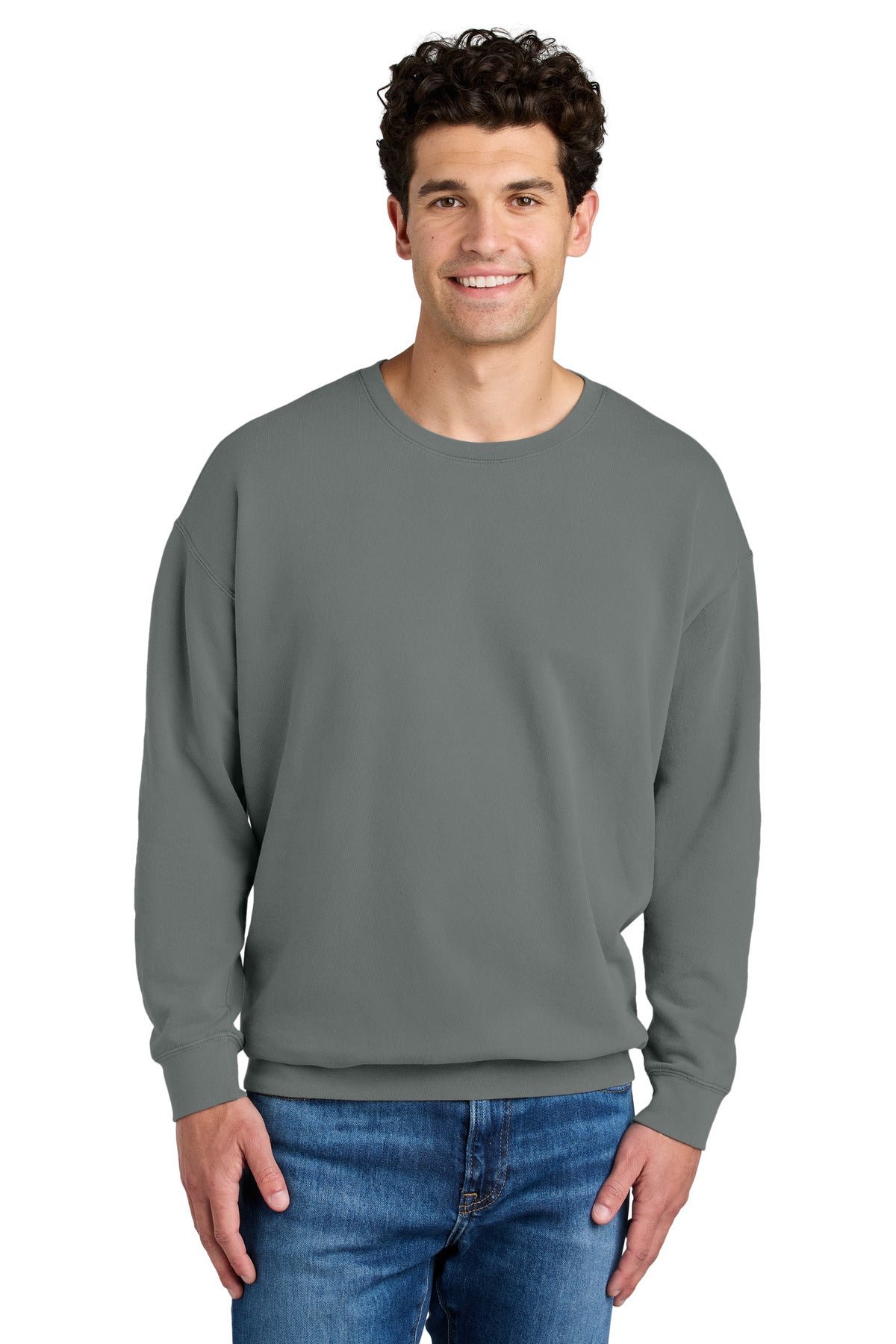 6.4-ounce 100% ring spun US cotton Garment-dyed for a lived- - Grey