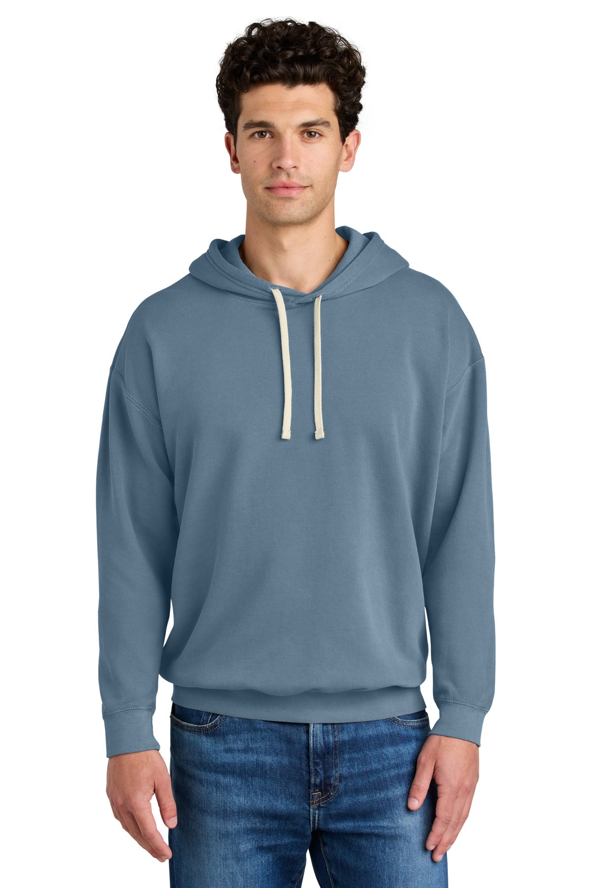6.4-ounce 100% ring spun US cotton Garment-dyed for a lived- - Blue Jean