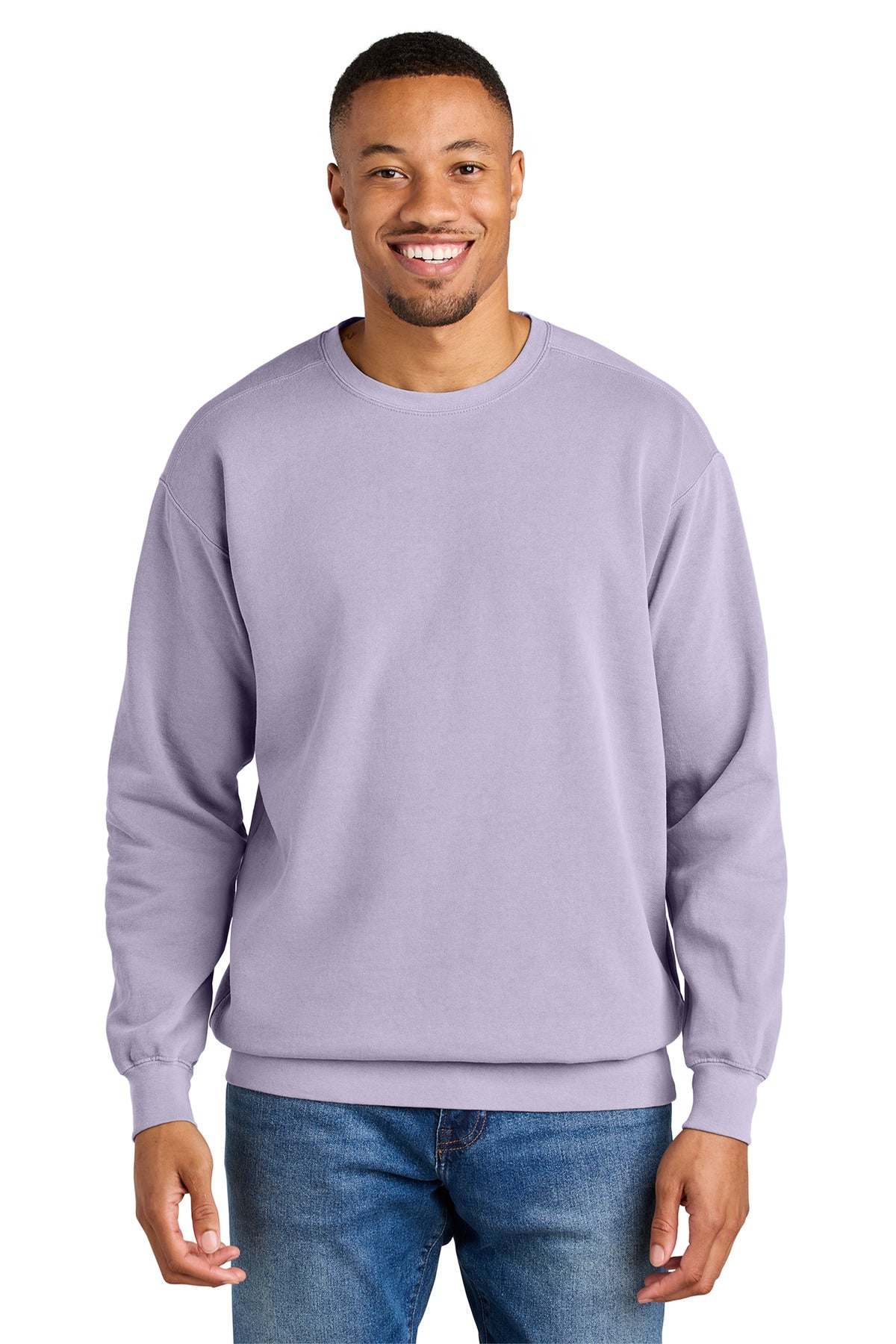 9.5-ounce 80/20 ring spun cotton/poly Soft-washed garment-dy - Orchid