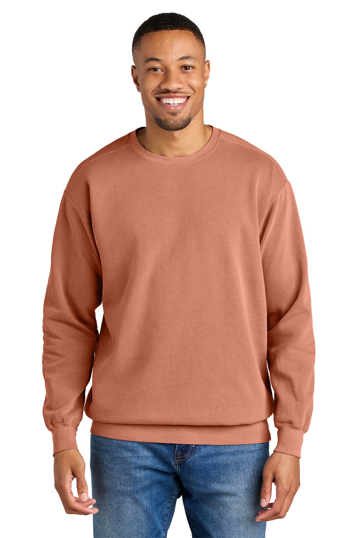 9.5-ounce 80/20 ring spun cotton/poly Soft-washed garment-dy - Terracotta