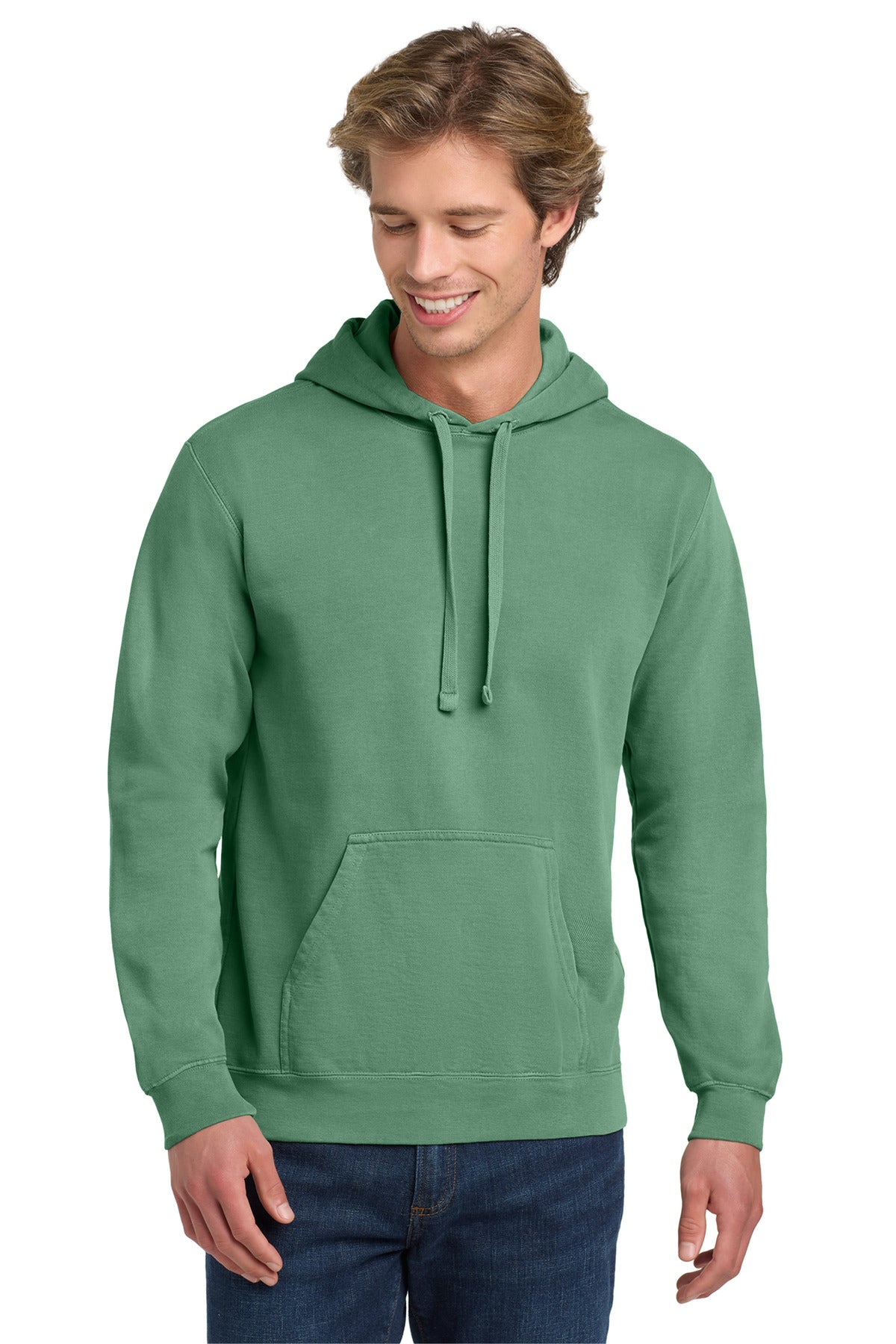 9.5-ounce 80/20 ring spun cotton/poly Soft-washed garment-dy - Light Green