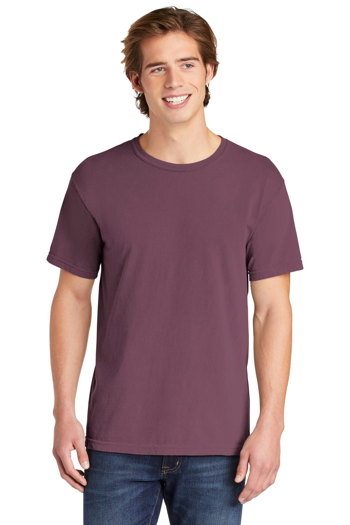 6.1-ounce 100% US ring spun cotton Soft-washed garment-dyed  - Berry