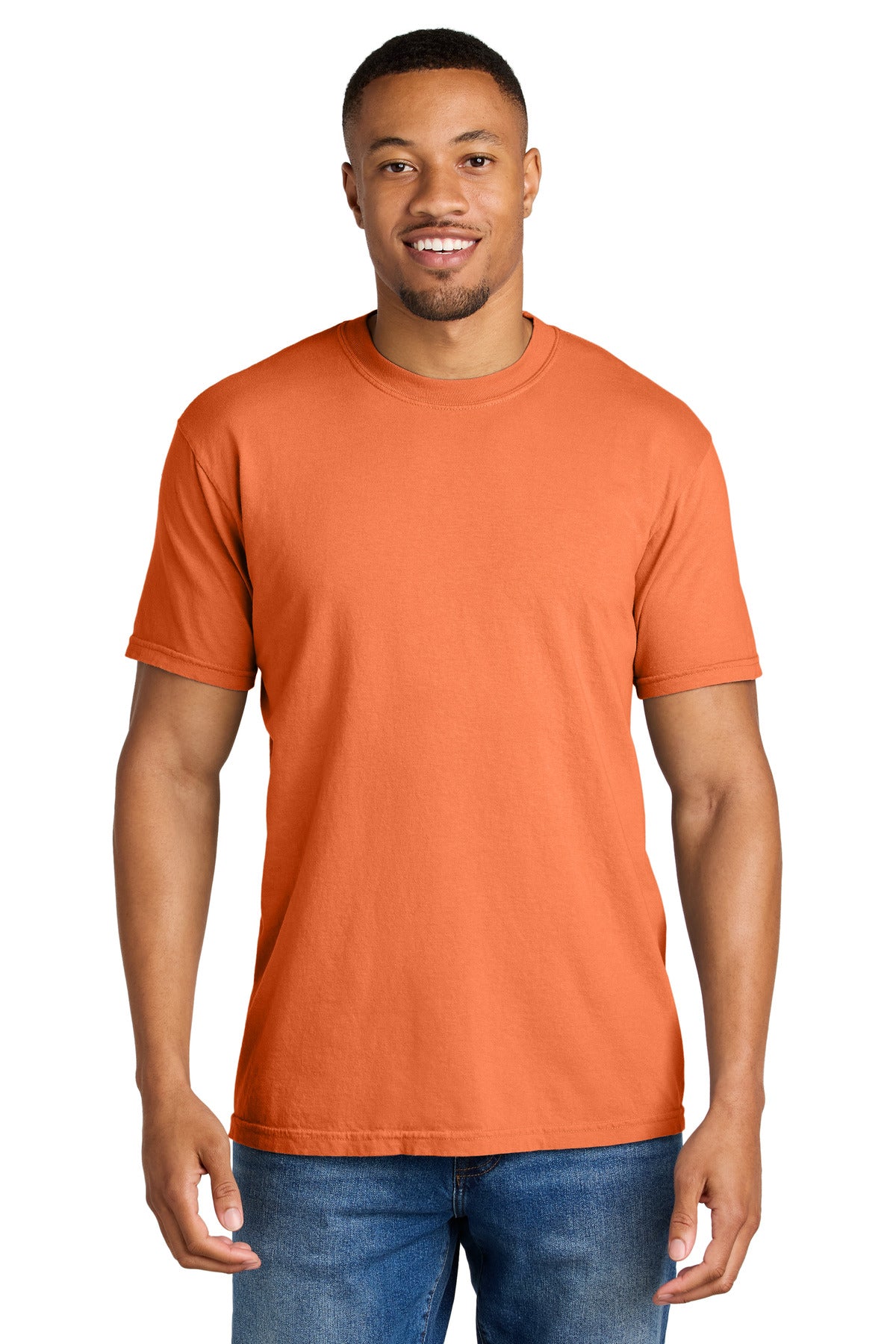 6.1-ounce 100% US ring spun cotton Soft-washed garment-dyed  - Burnt Orange