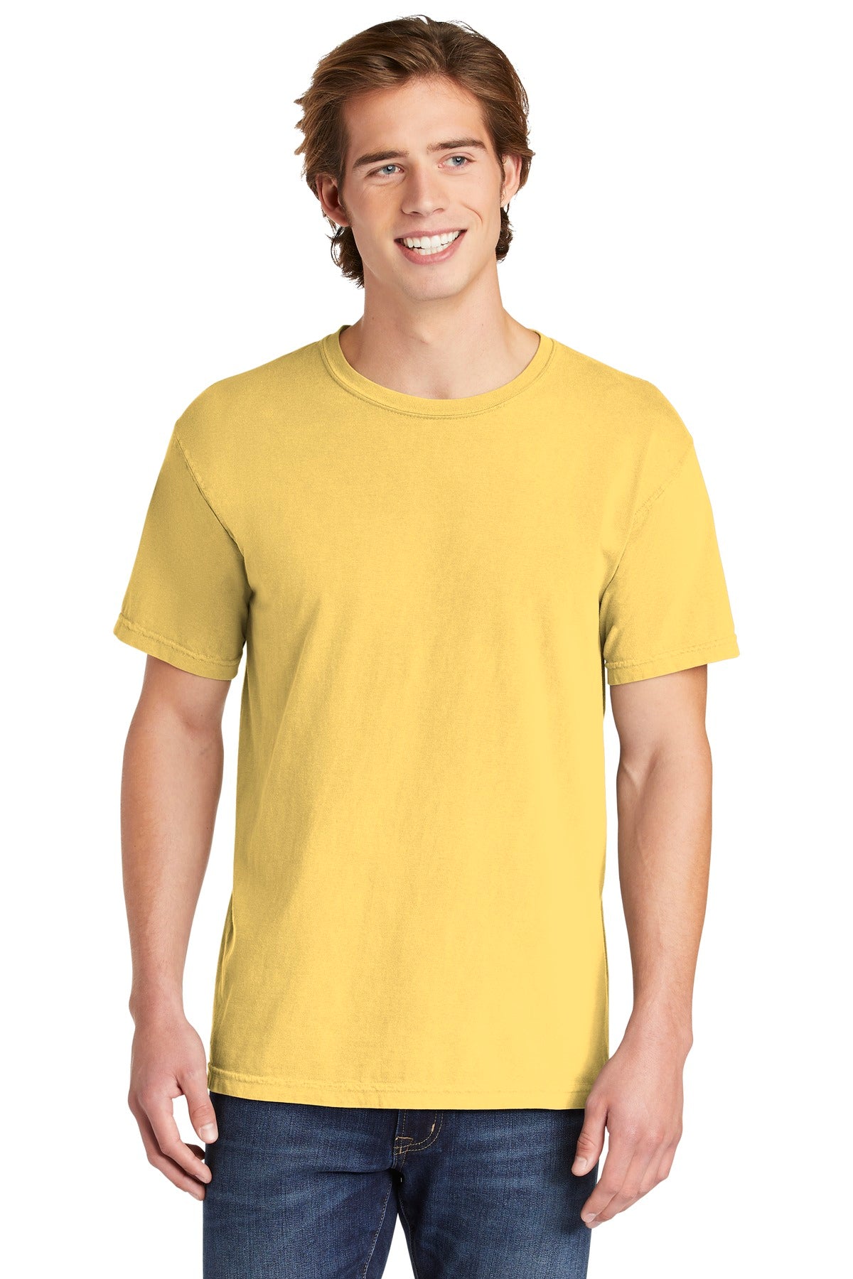 6.1-ounce 100% US ring spun cotton Soft-washed garment-dyed  - Butter