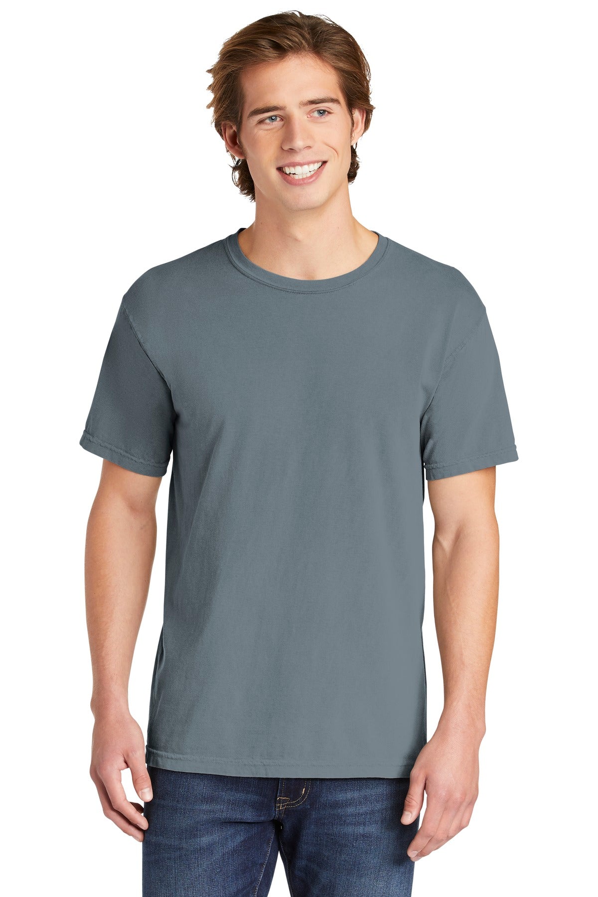 6.1-ounce 100% US ring spun cotton Soft-washed garment-dyed  - Granite